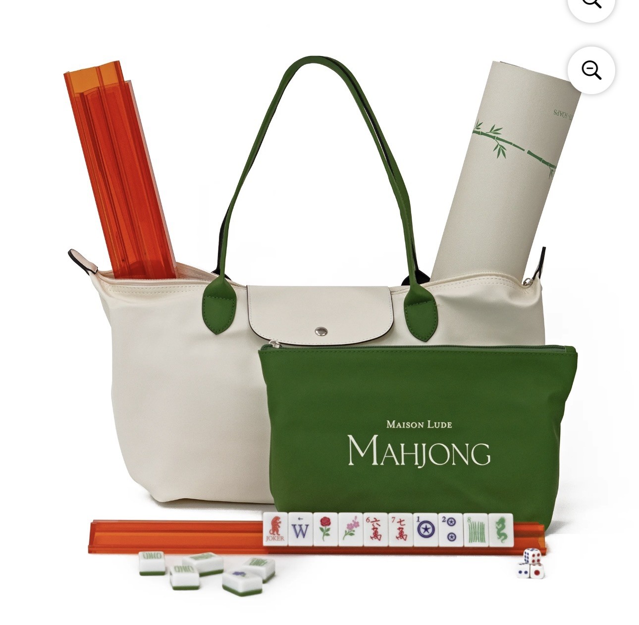 Maison Lude Mahjong Limited Edition 160 Tile Set Premium Mat, Leather Bag SEALED
