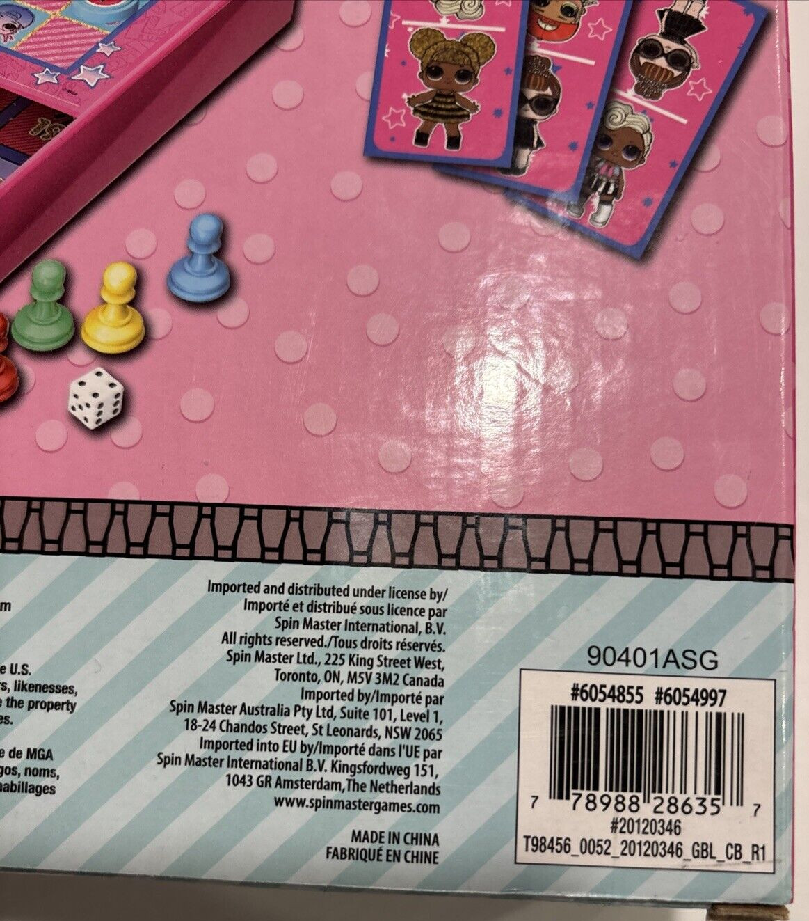 LOL Surprise 6 IN 1 GAME HOUSE Ages 5+ Checkers Dominoes & More Pink Sealed New