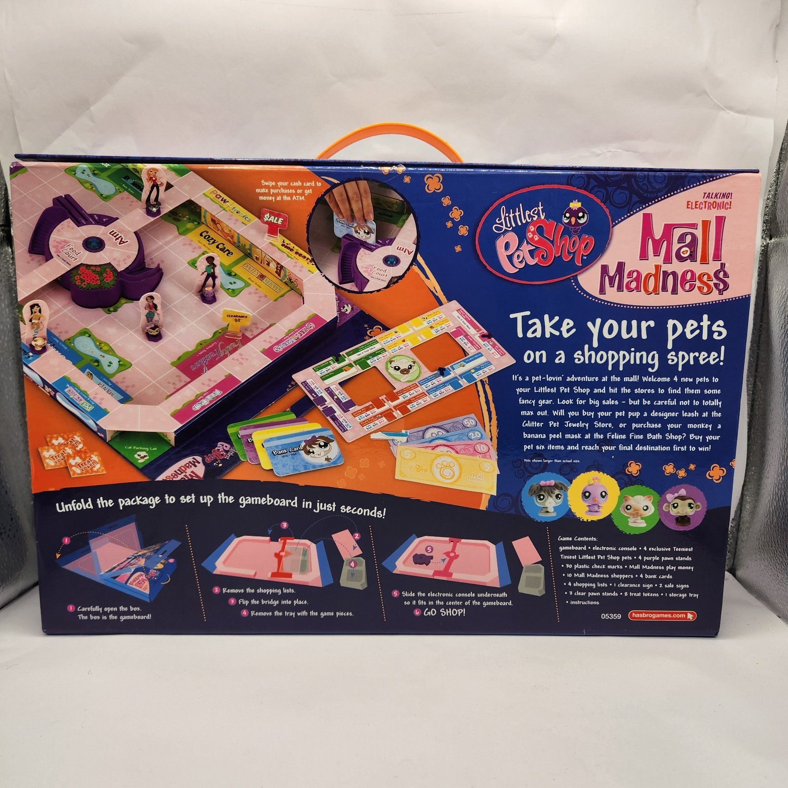 Littlest Pet Shop Mall Madness Game COMPLETE Milton Bradley Animals LPS Shopping