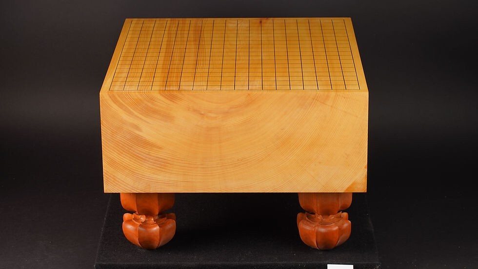 Japanese Goban IGO “HON-KAYA 本榧” Wooden Board 4 legs Thick 6.5 in With Box