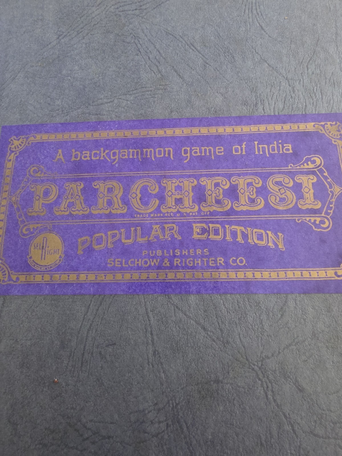 Vintage 1967 Parcheesi Popular Edition Board Game by Selchow & Righter Co