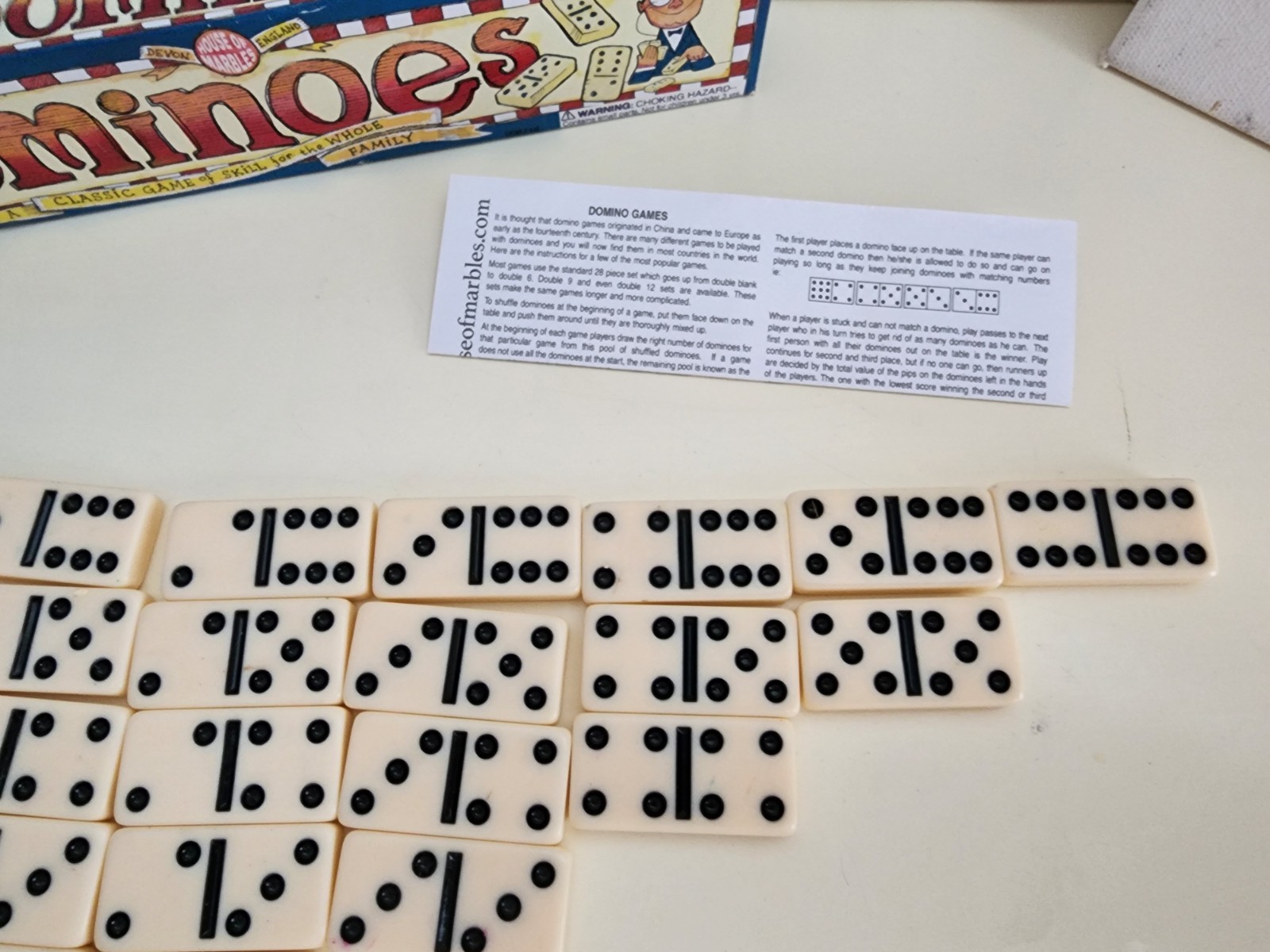 House Of Marbles Dominoes Set of 28 Double Six Standard Set