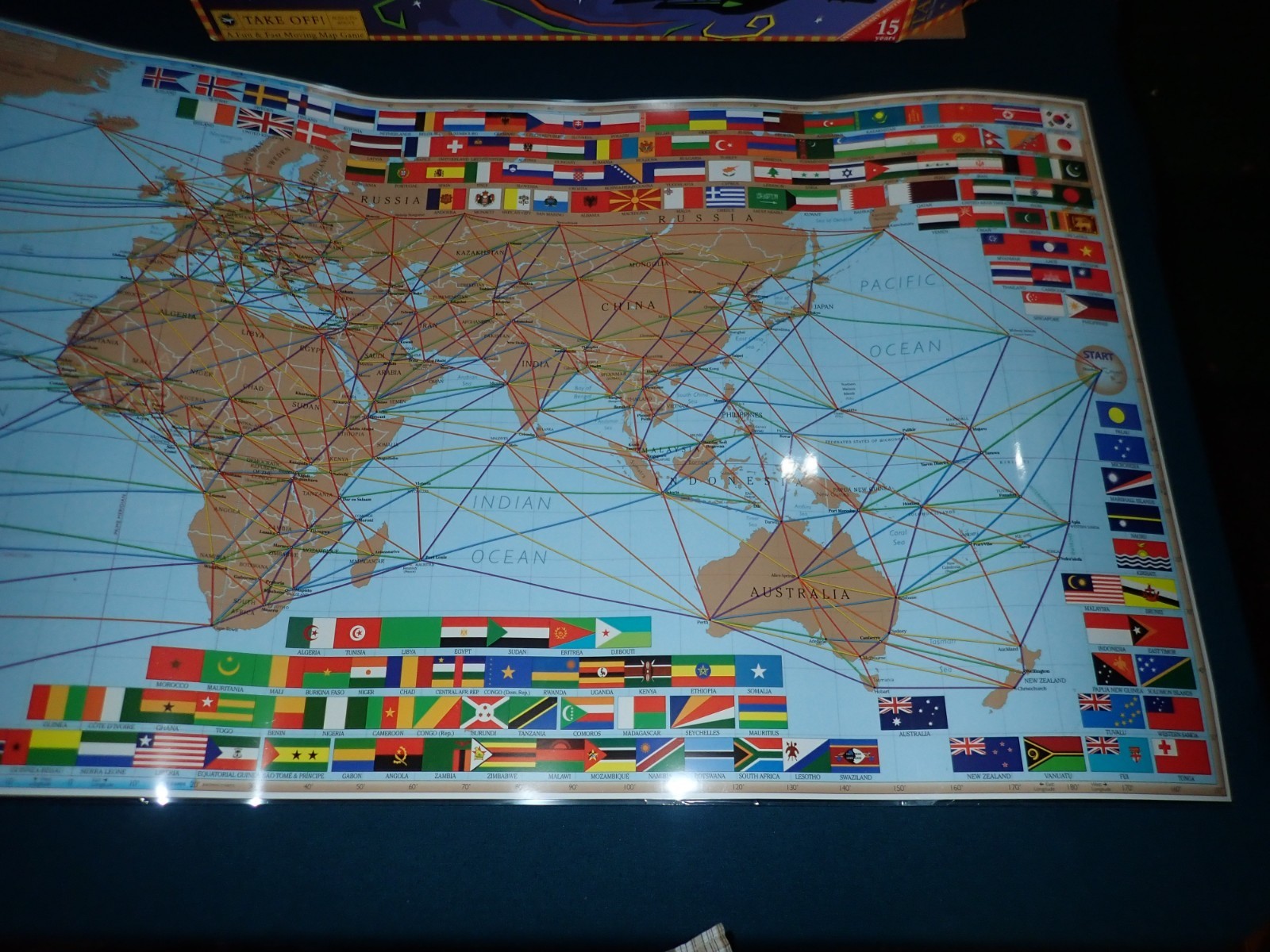 Take Off Geography Board Game 15th Anniversary Edition Complete