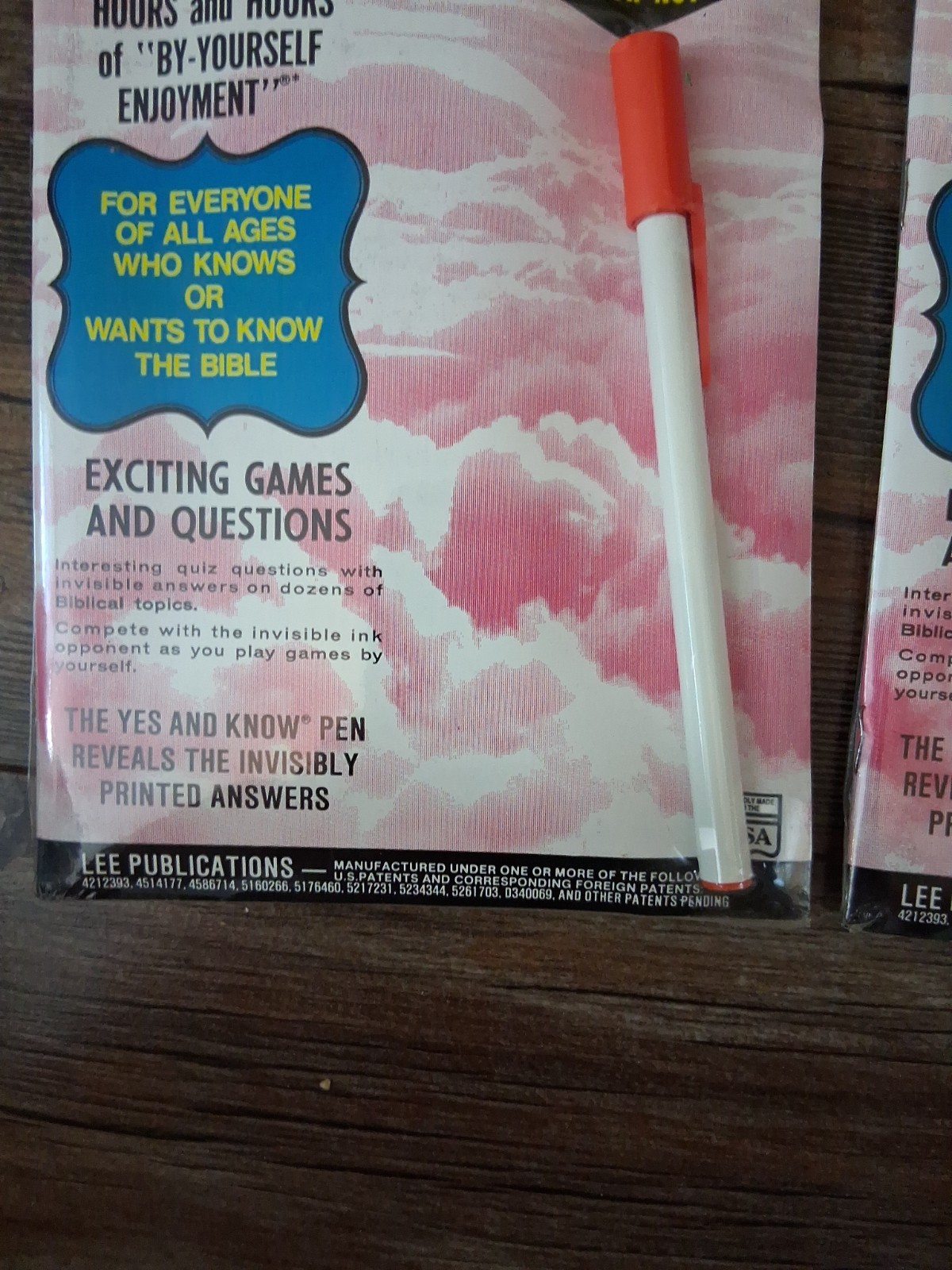 Lot Of 2 Yes & Know Bible New Testament Quiz Book Invisible Ink Sealed Free Ship