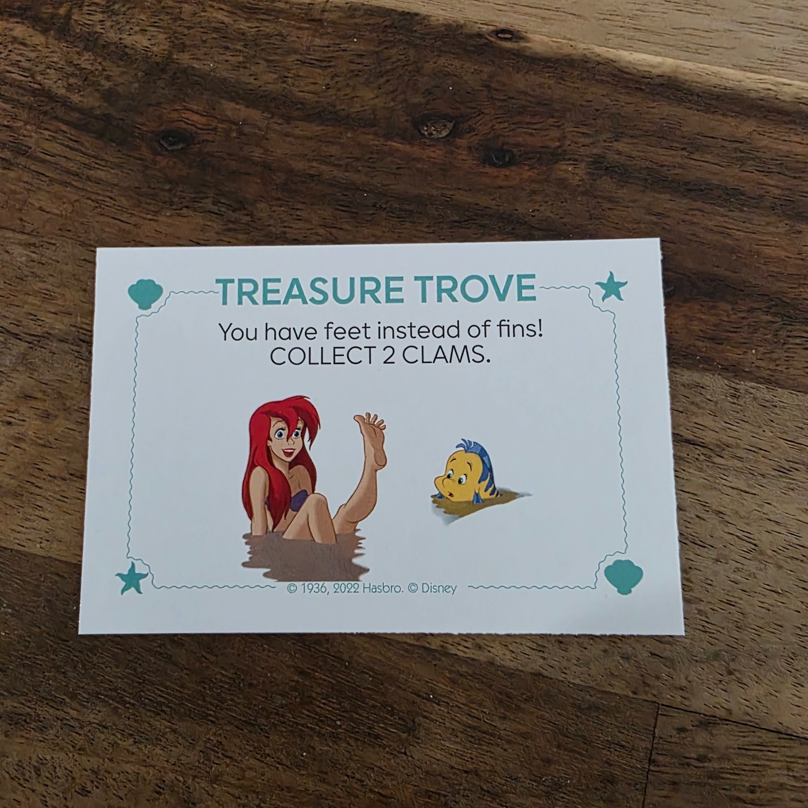Monopoly Disney Little Mermaid Edition Treasure Trove card only ARIEL & FLOUNDER