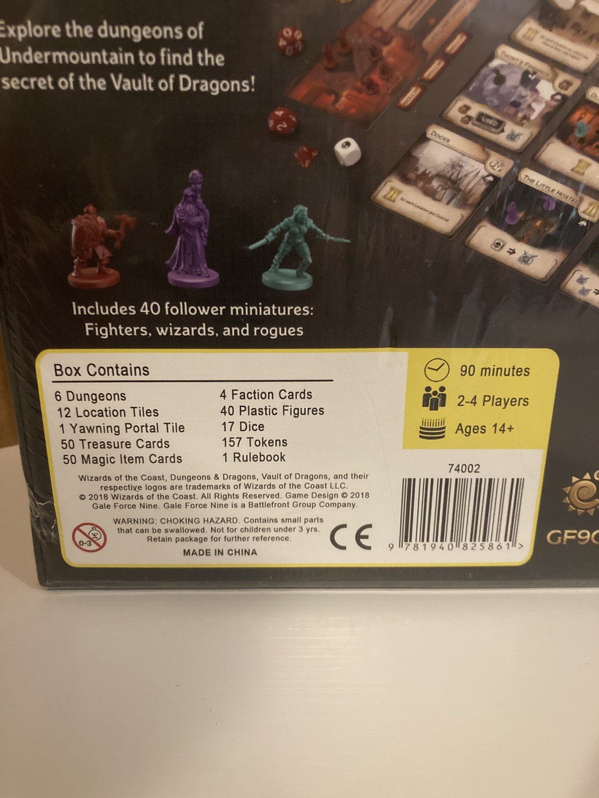 Vault Of Dragons Board Game Gale Force Nine D&D Dungeons & Dragons