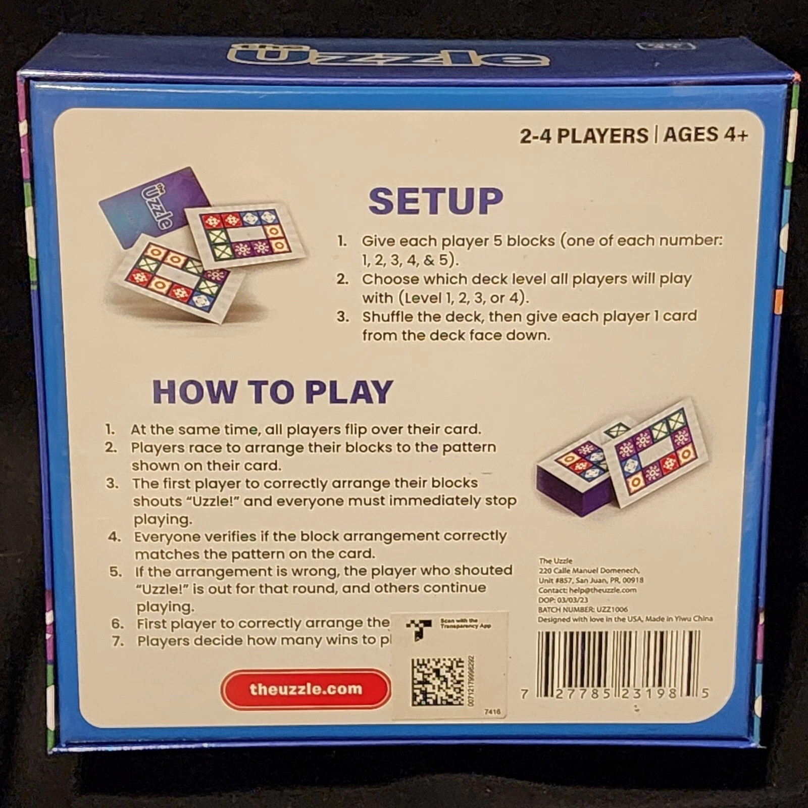 The Uzzle Game (2023) Still NEW & Factory Sealed.