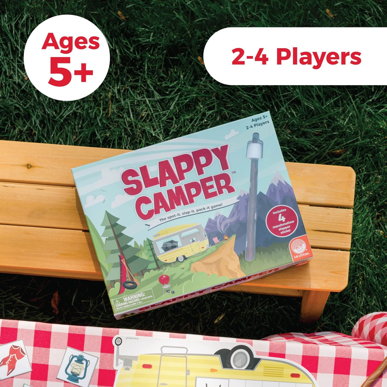 Fast Fun Camping Gear Board Game for Family Game Night Ages 5 and Up
