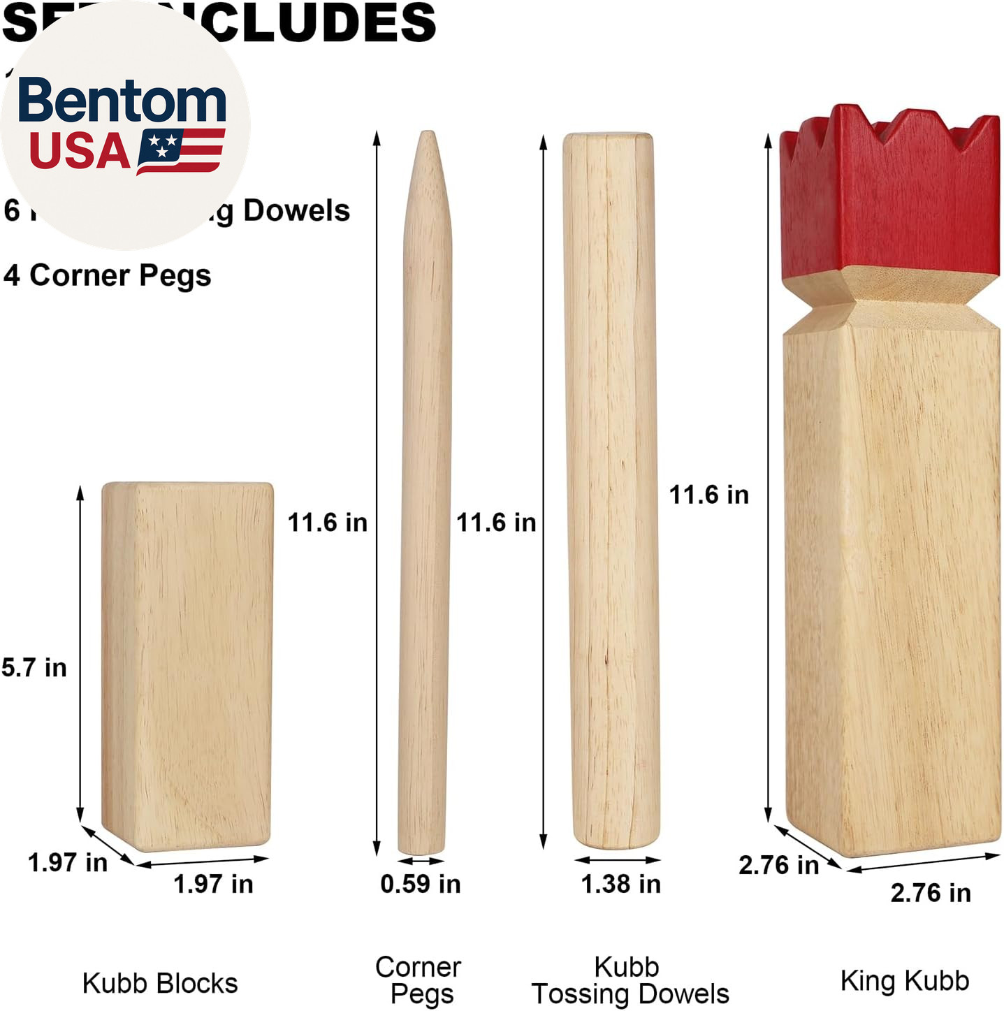 Kubb Game Set Backyard Game Set Outdoor Tossing Game Set with Carrying Bag