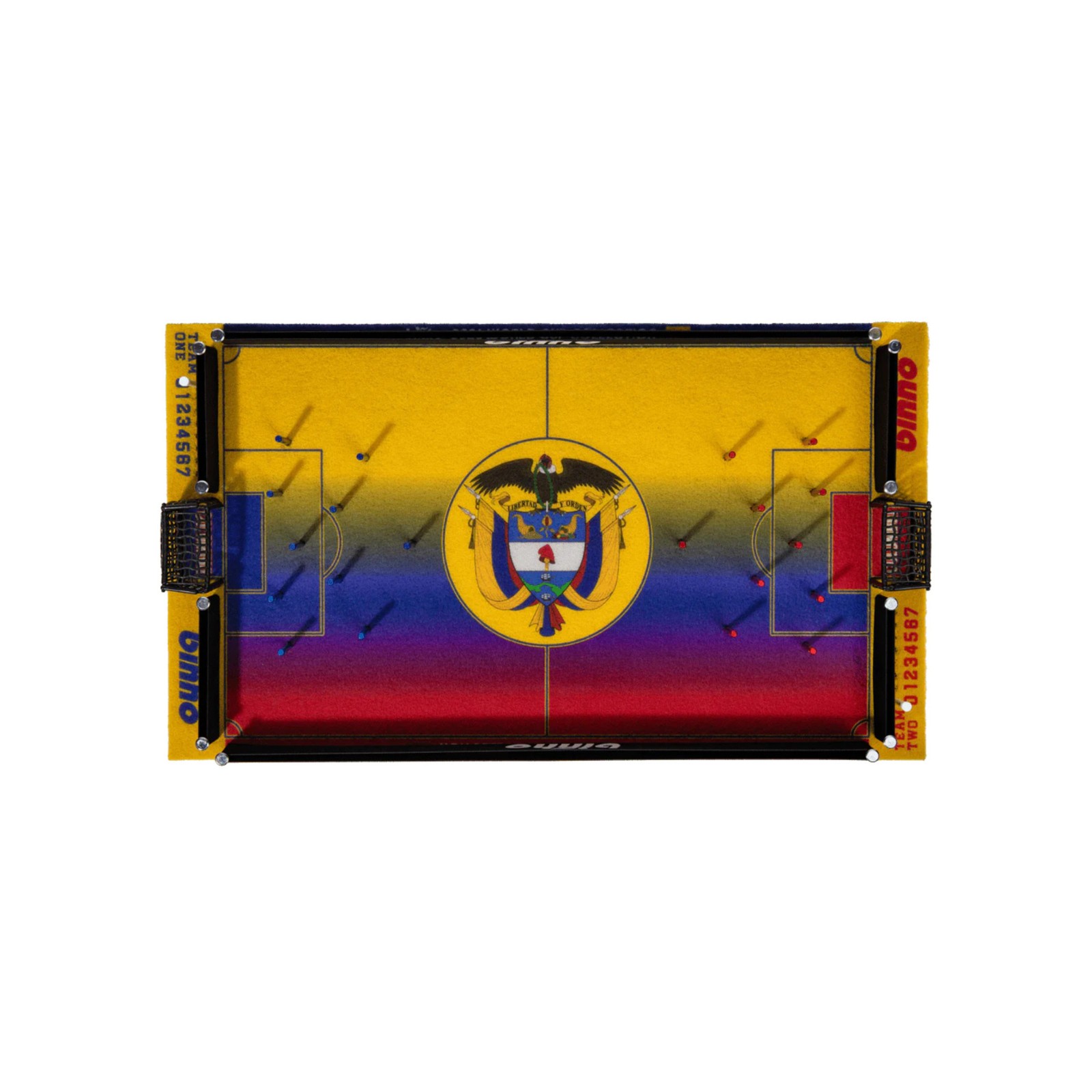 Binho Board: Colombia Edition 2 Player Tabletop Pinball Soccer Game