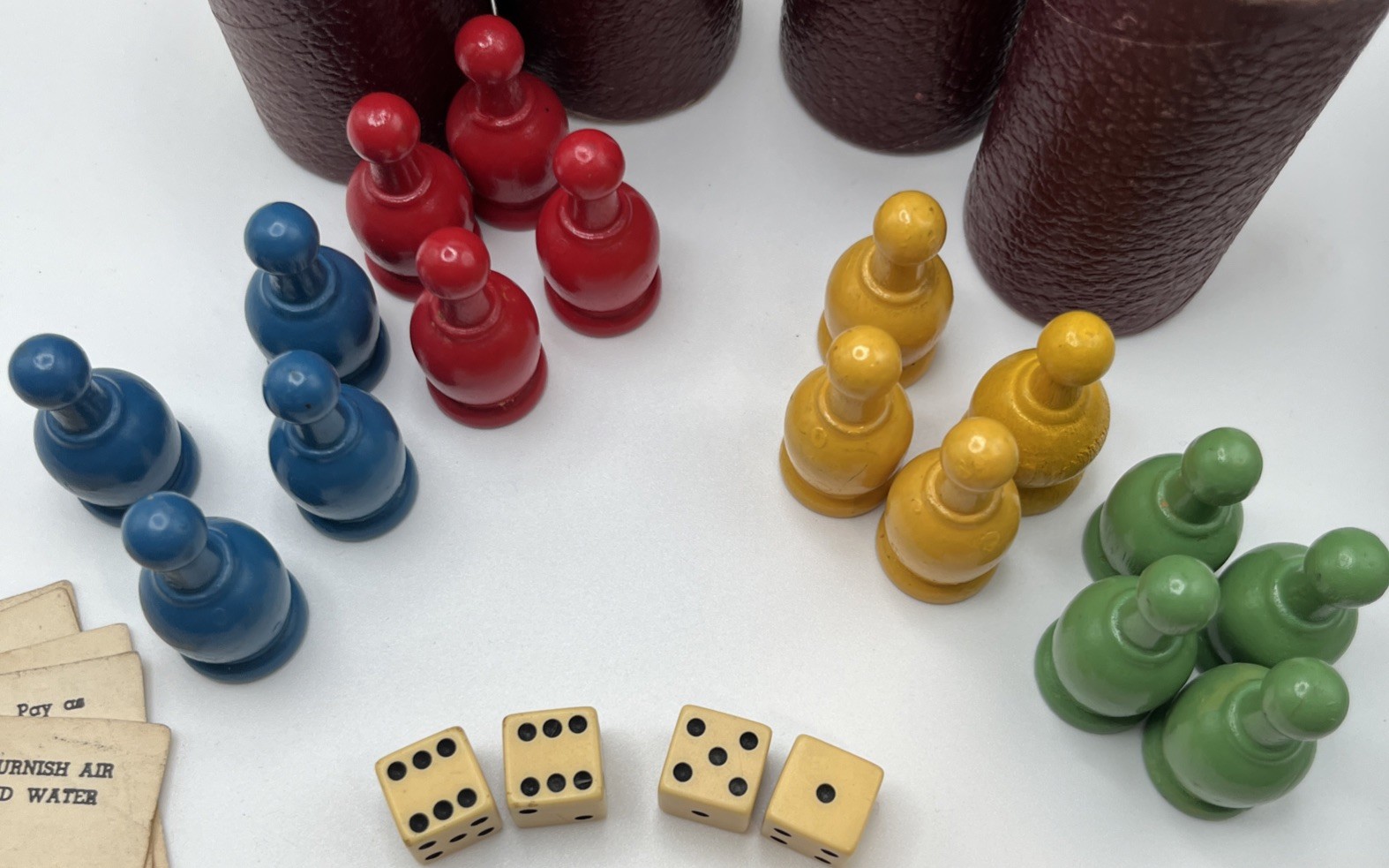Parcheesi USED circa 1946 Selchow & Richter “No Playing Board”
