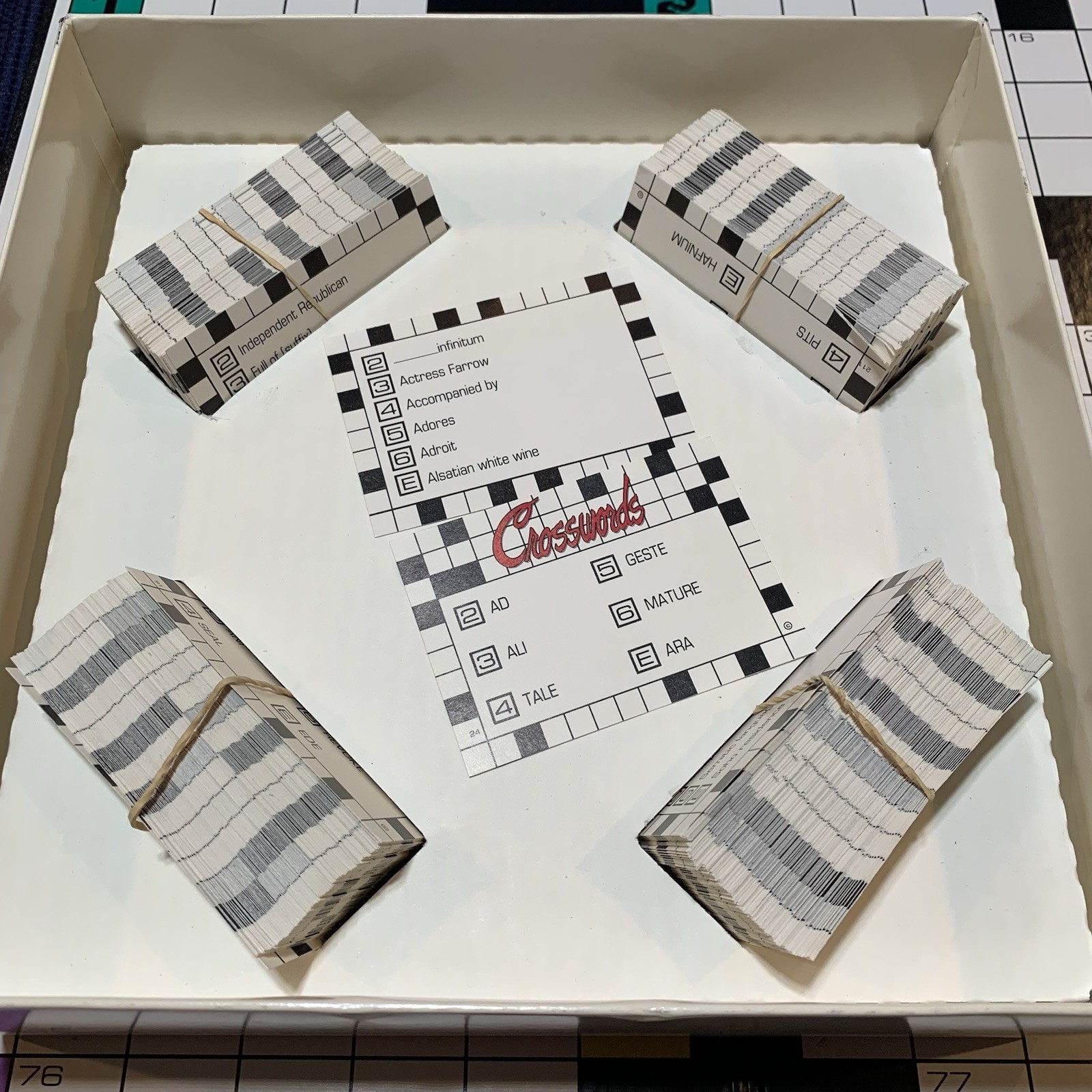 1987 Crosswords Board Game – JRS Games Inc – New York Times Fans – Free Shipping