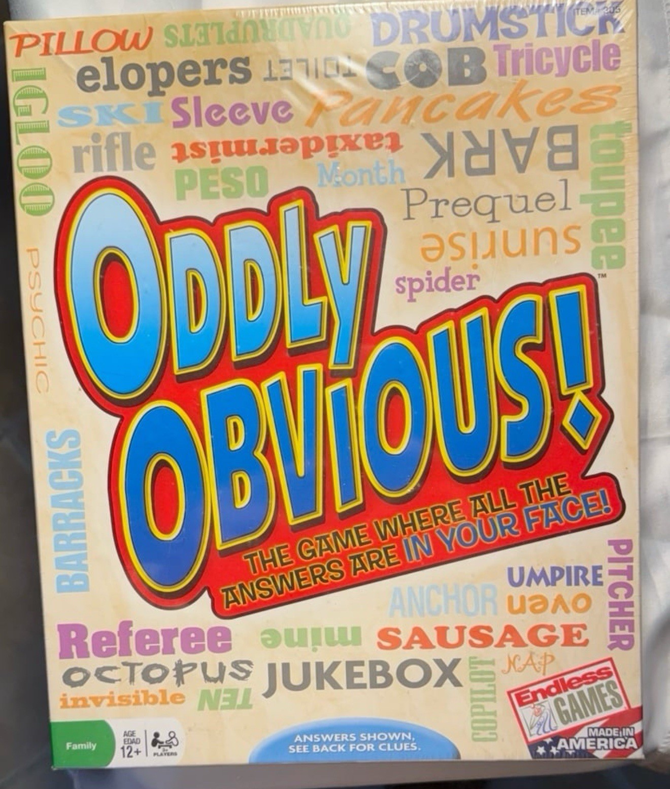 Oddly Obvious Game Endless Games The Answers Are All In Your Face New Sealed