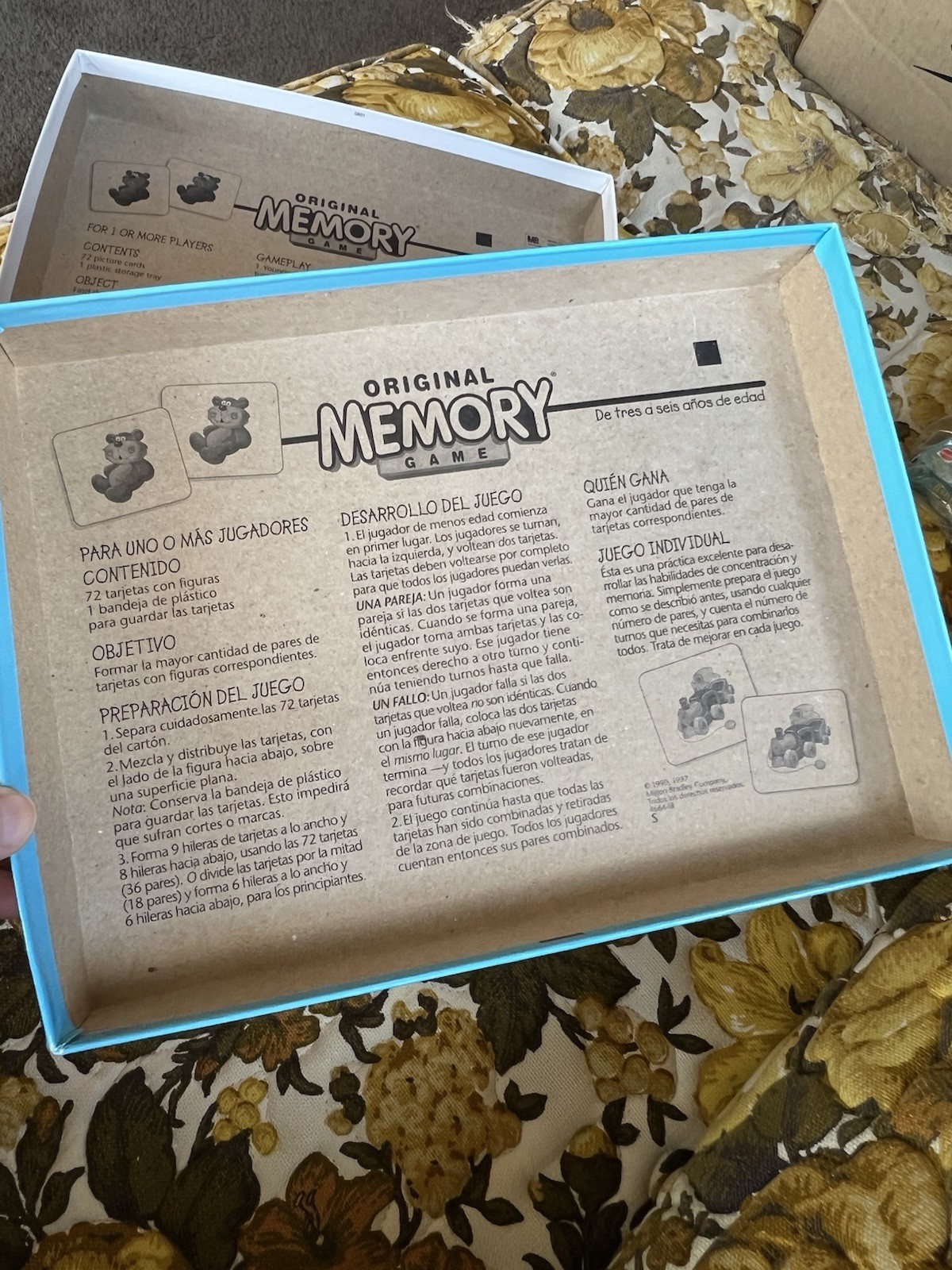 Vintage Original Memory Game by Milton Bradley 2001 Edition