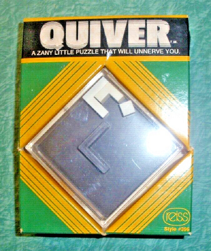 Brain Teaser Dexterity Puzzle Game “Quiver” By Reiss Games Inc.