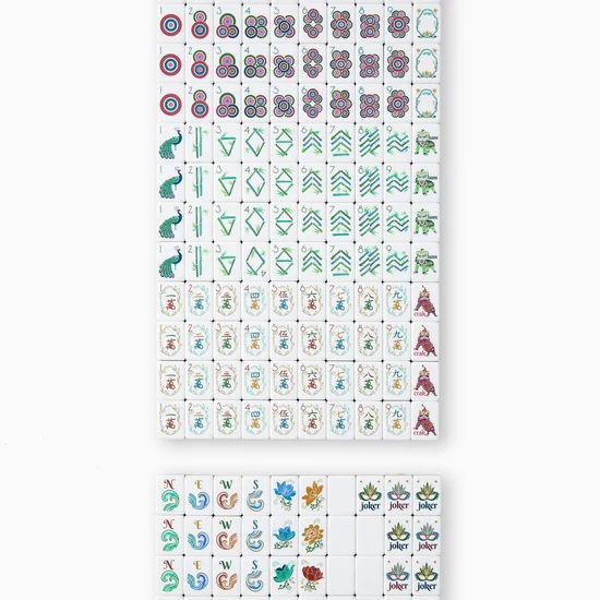 NEW! Vibrant Layered Mahjong Tiles – Full American Set 160Tiles – Orange acrylic