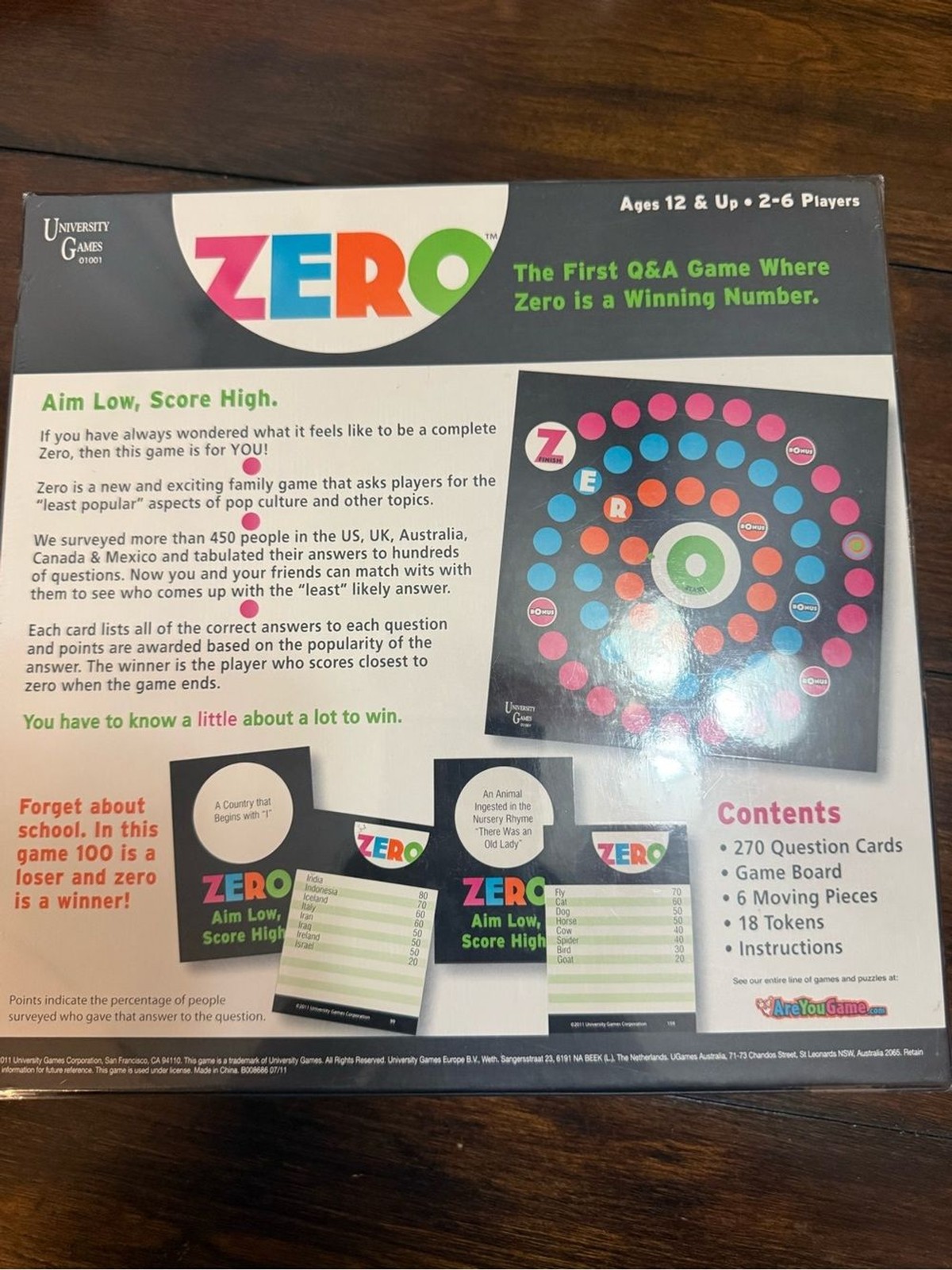 ZERO Board Game by University Games – Multicolor