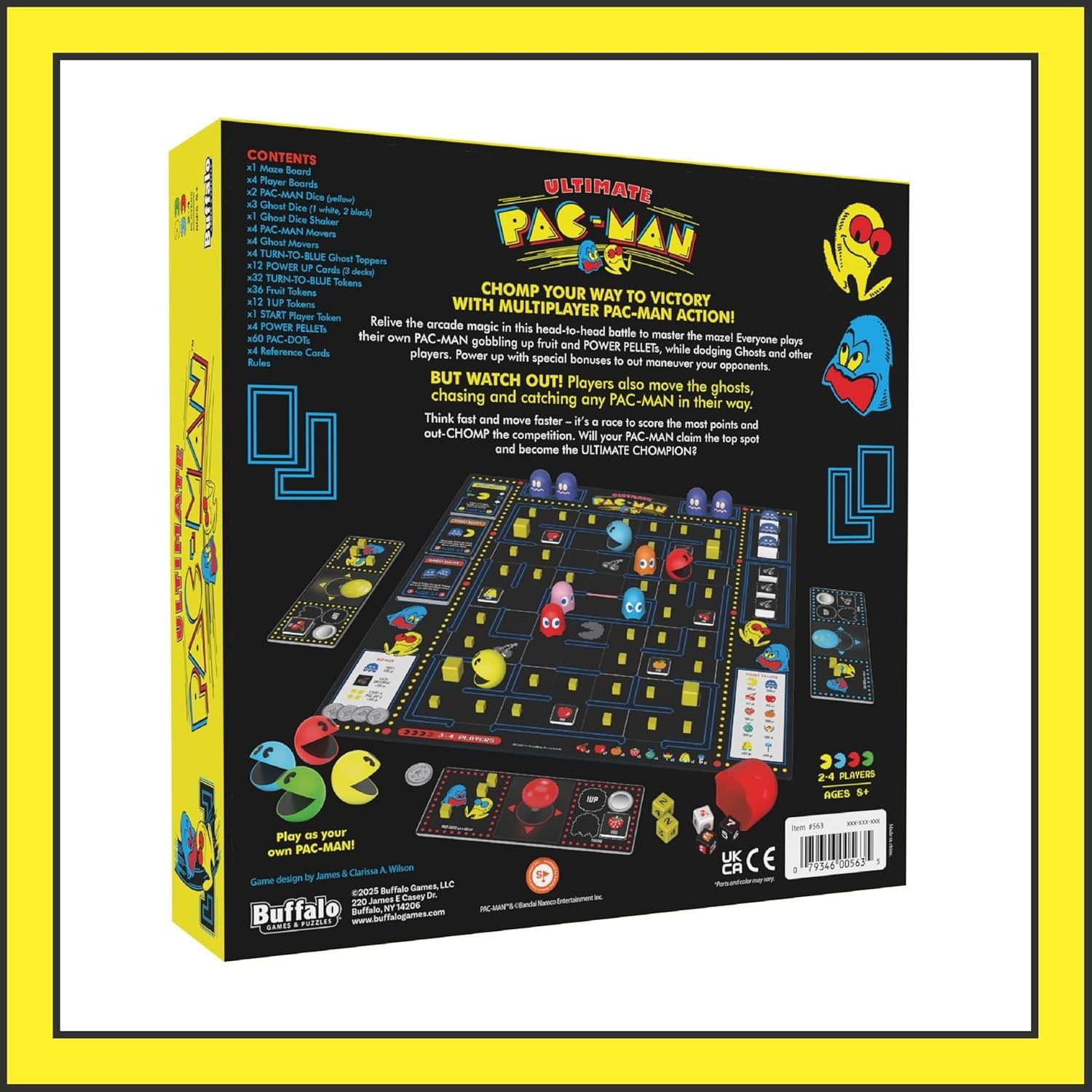 Nostalgic PAC-MAN Board Game for Ages 8+ – Multiplayer Arcade Classic Adventure