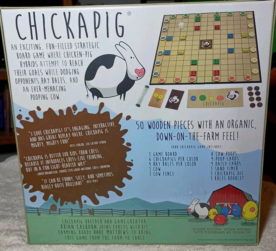 Chickapig – Strategic Board Game – Family Friendly Game – For 2 or 4 Players