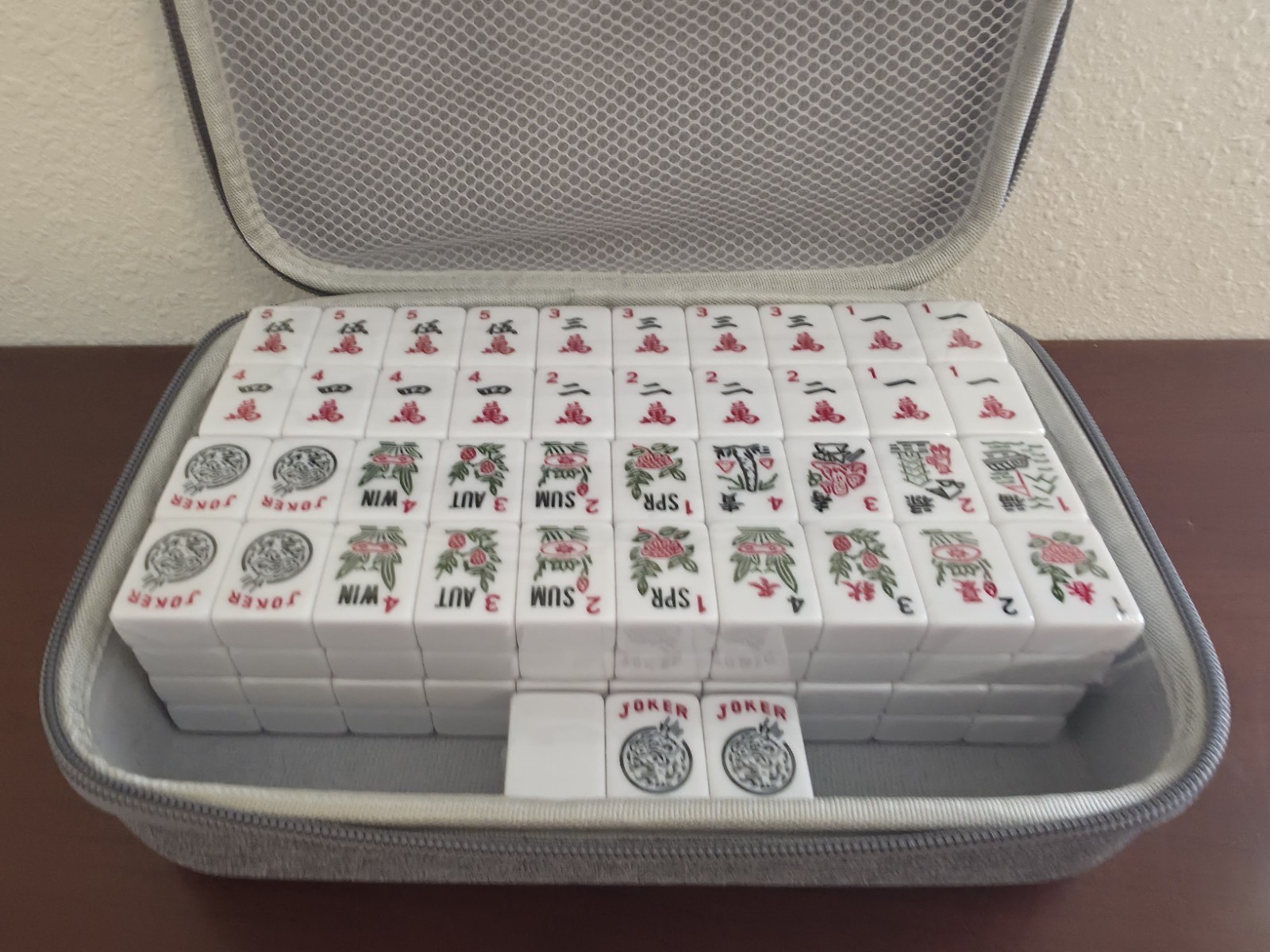 RARE Official BINOOD American Mahjong 166 SEALED Engraved Tiles + Hardshell Case