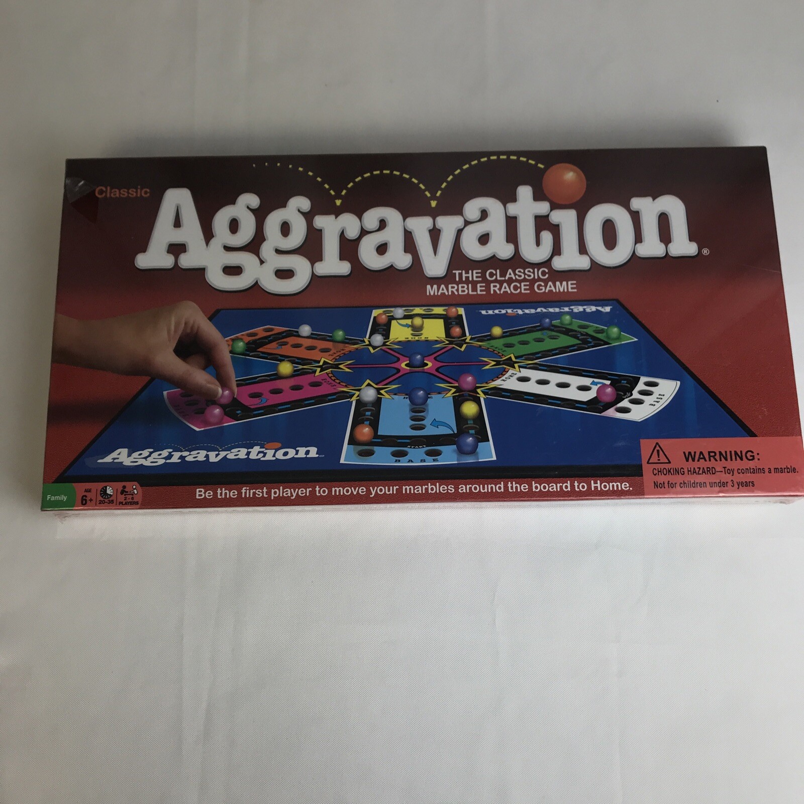 Classic AGGRAVATION Marble Race Board Game 2-6 PLAYERS #1180 New