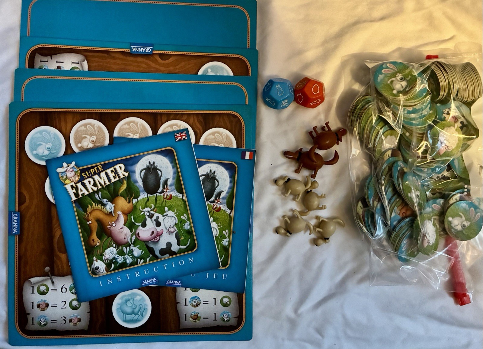 Super Farmer Board Game Complete Granna 2014 Rare
