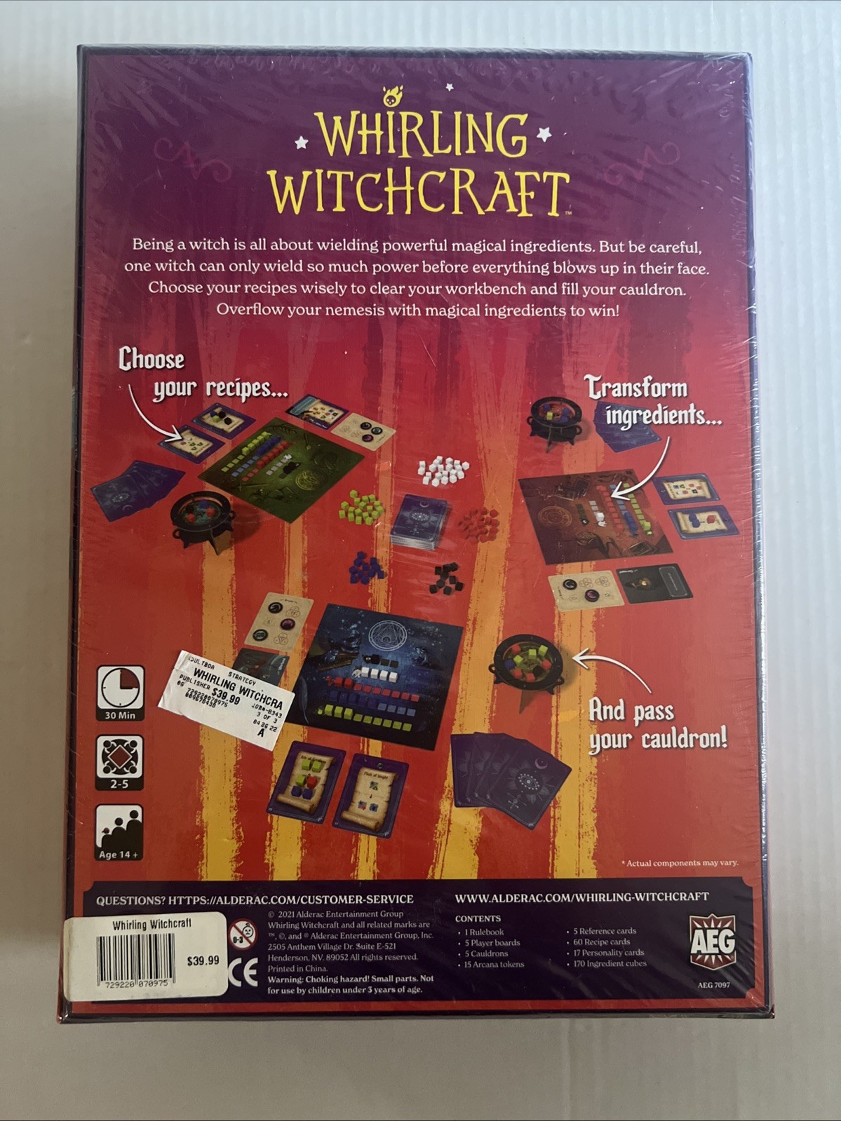 Whirling Witchcraft Alderac Entertainment Group AEG New & Sealed