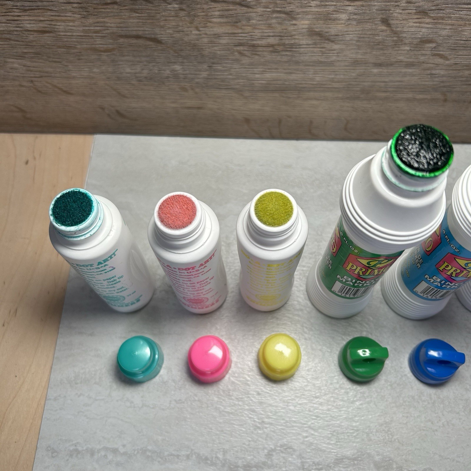 Lot of 9 Bingo Daubers Mixed Brands & Colors Primo Sun Sational Dab-O-Ink Marker
