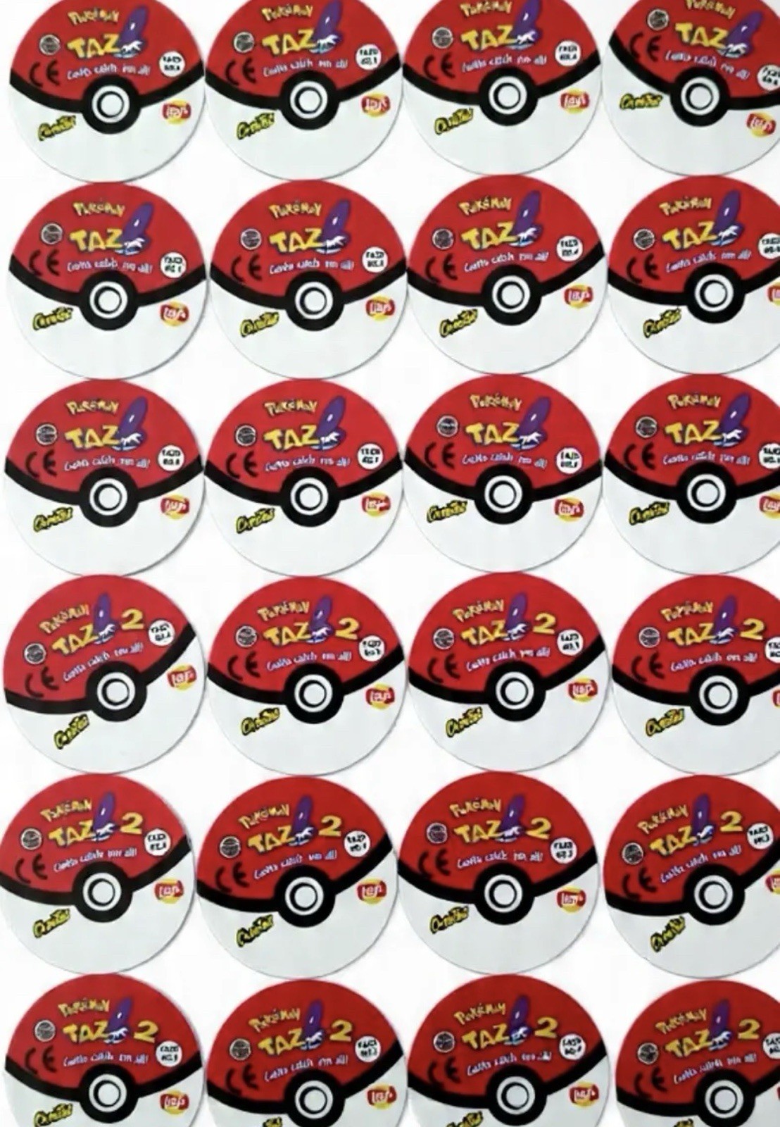 Pokemon 1st Generation Tazos Pogs 36 Piece Lot Pikachu Ash Misty Nintendo