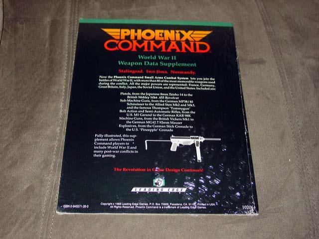 Phoenix Command – WWII Weapons Data Supplement (SEALED) Leading Edge Games