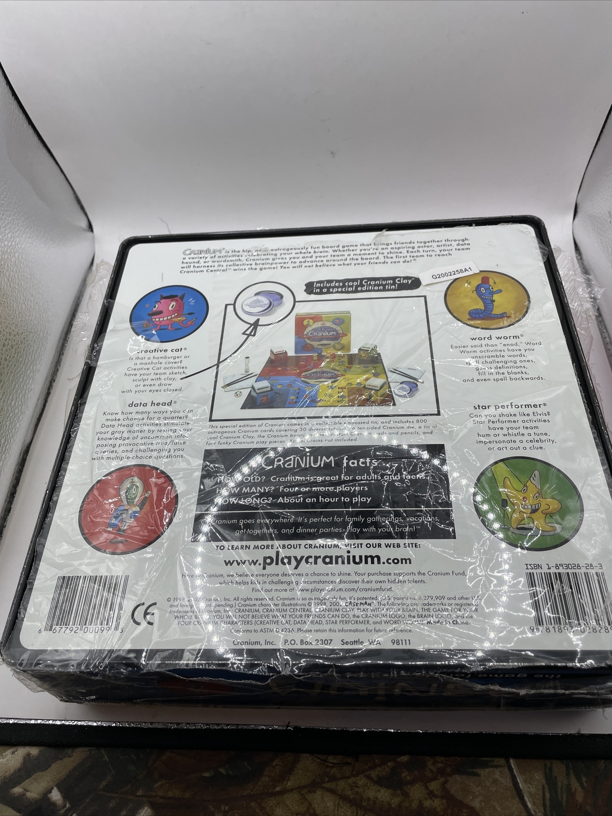 Cranium The Game for Your Whole Brain (Game) NEW. 4 or More Players. Adult &Teen