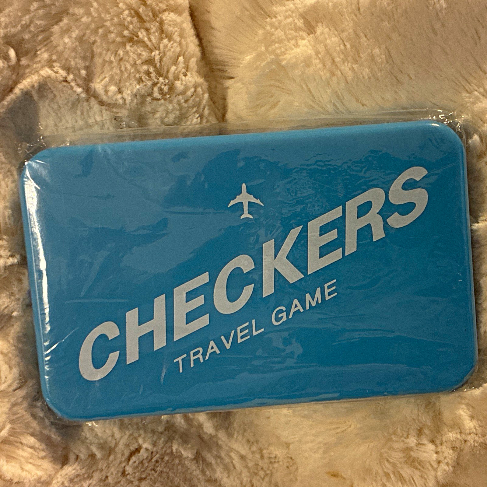 Checkers Travel Size Strategy Game, Blue Case Complete 2 Players 3+ 2007