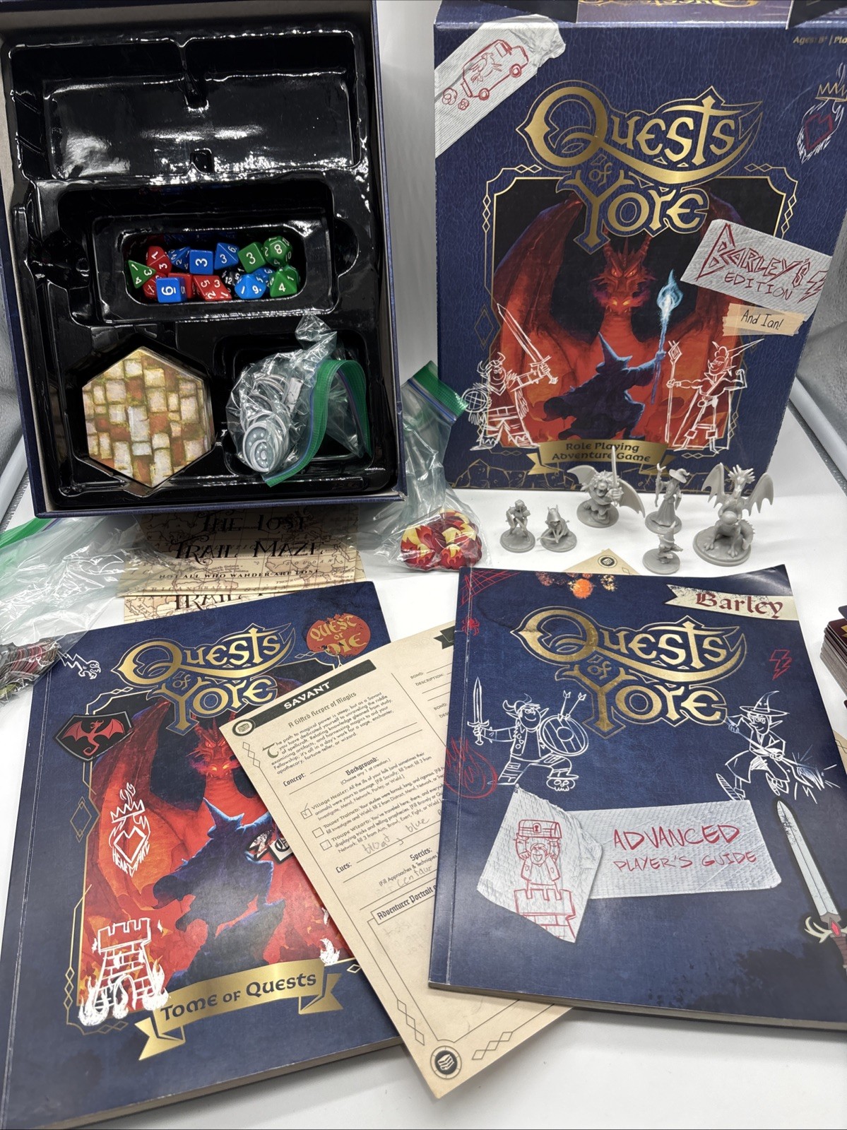 Quests of Yore Barley’s Edition Role Playing Board Game Disney Onward – COMPLETE