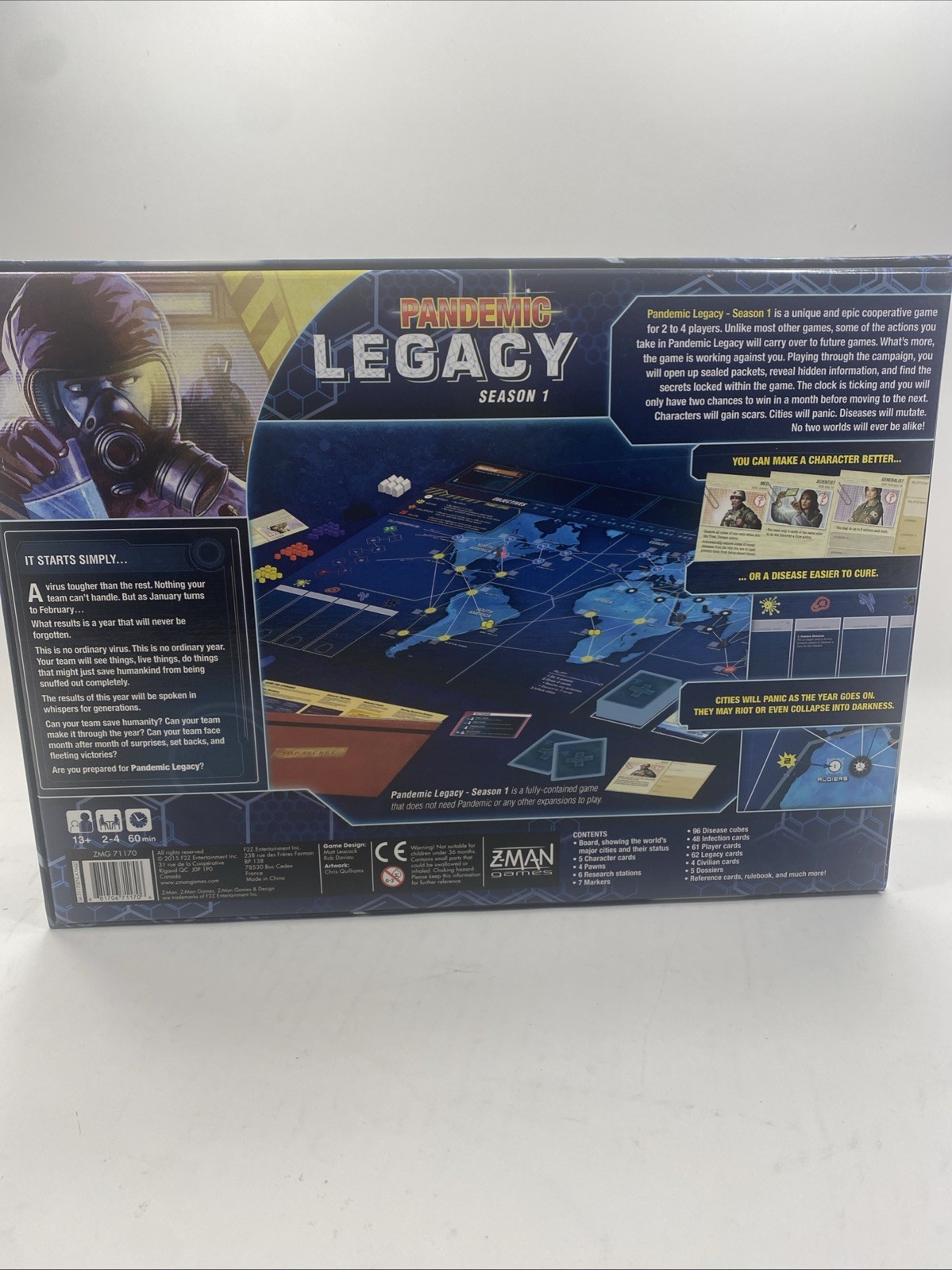 Pandemic Legacy Season 1 Blue Edition Board Game for Adults & Family Z-Man Games