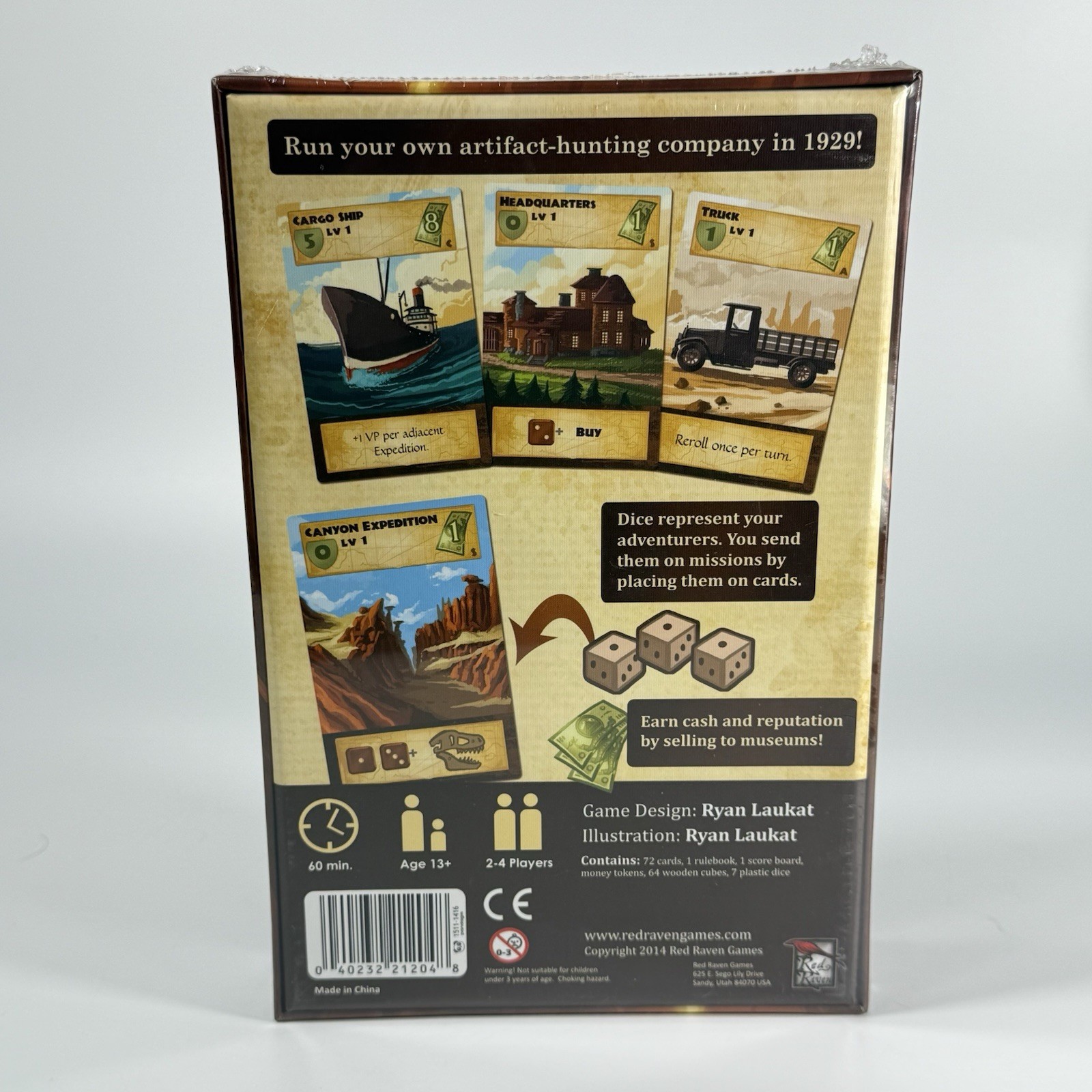 Artifacts Inc Ryan Laukat Board Game Red Raven Games New Sealed