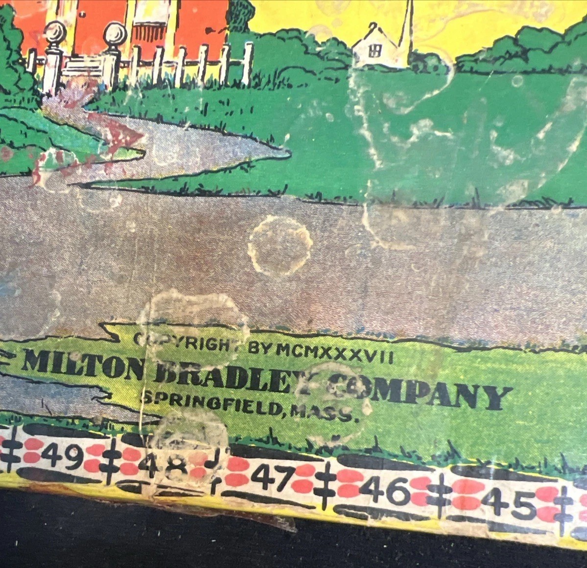 Uncle Wiggly Board Game in Box Milton Bradley 1937 Early Version #4829 w Cards