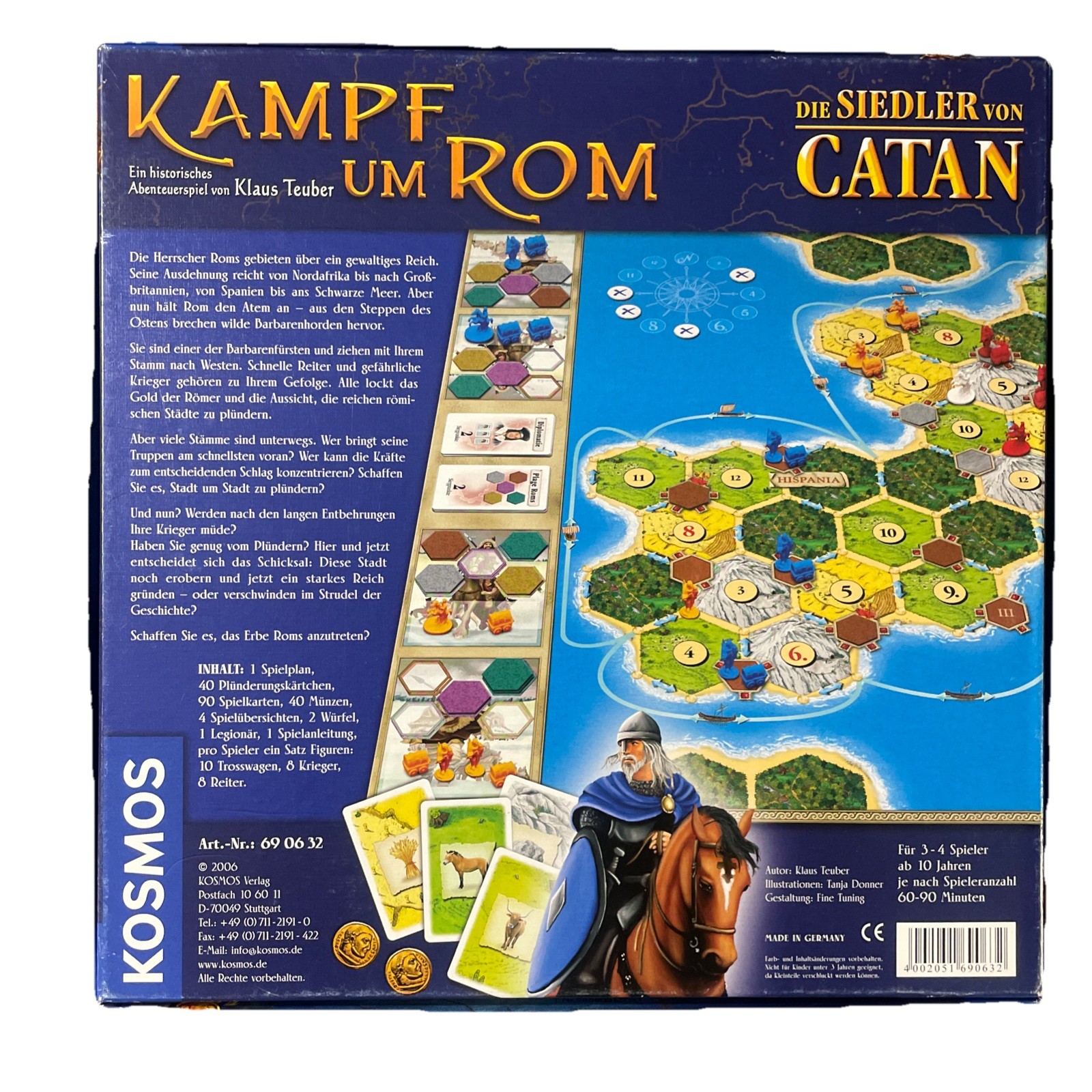 Catan Histories Struggle For Rome Board Game Mayfair Games 100% Complete