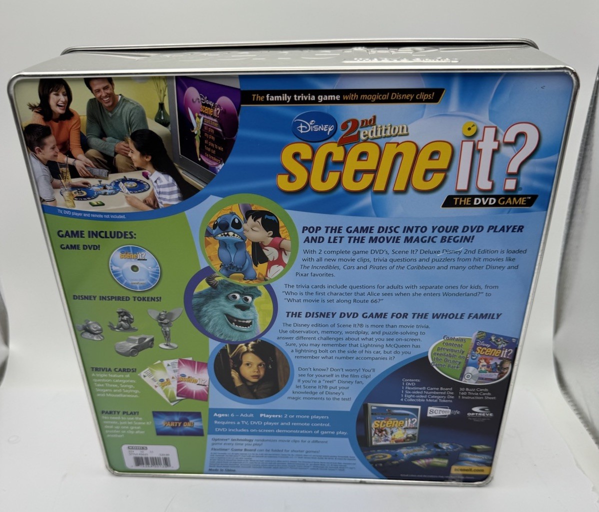 2007 Scene It? Disney 2nd Edition DVD Trivia Game (Collector’s Tin)-complete