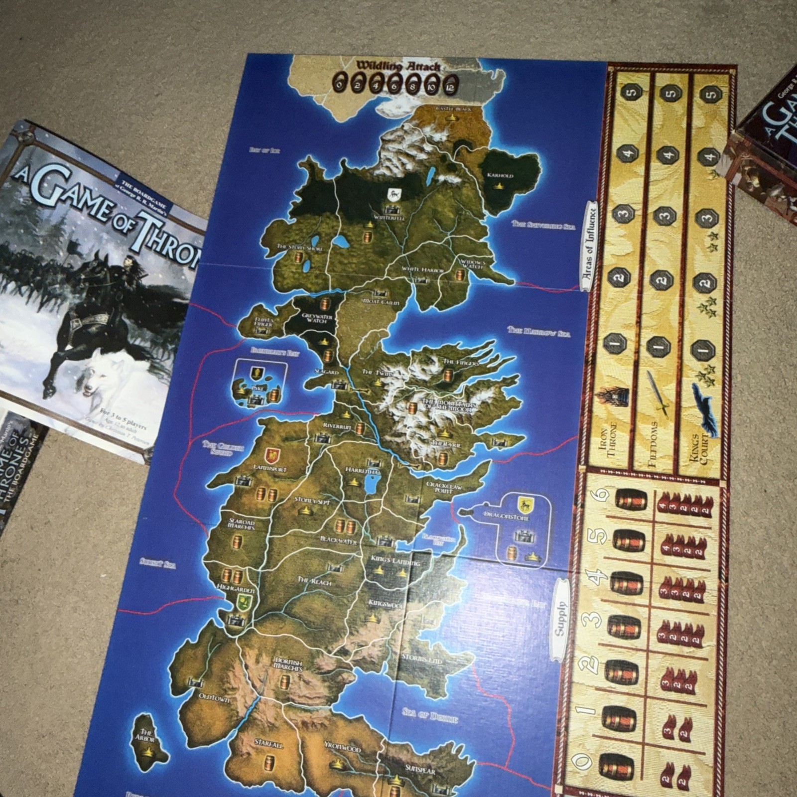 George R. Martin Game of Thrones and Expansion Clash of Kings board game