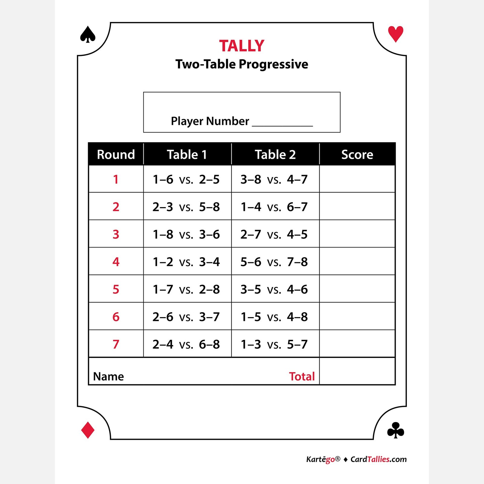 Progressive Score Pads, 2-Table (5 50 Sheets Each) Enjoy 4.25″ X 5.5″