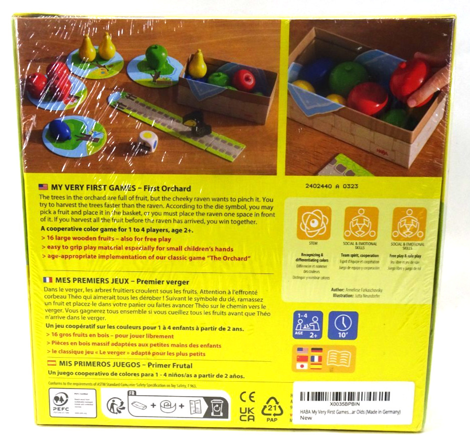 HABA My Very First Games ‘First Orchard’ Game Made in Germany FACTORY SEALED BOX