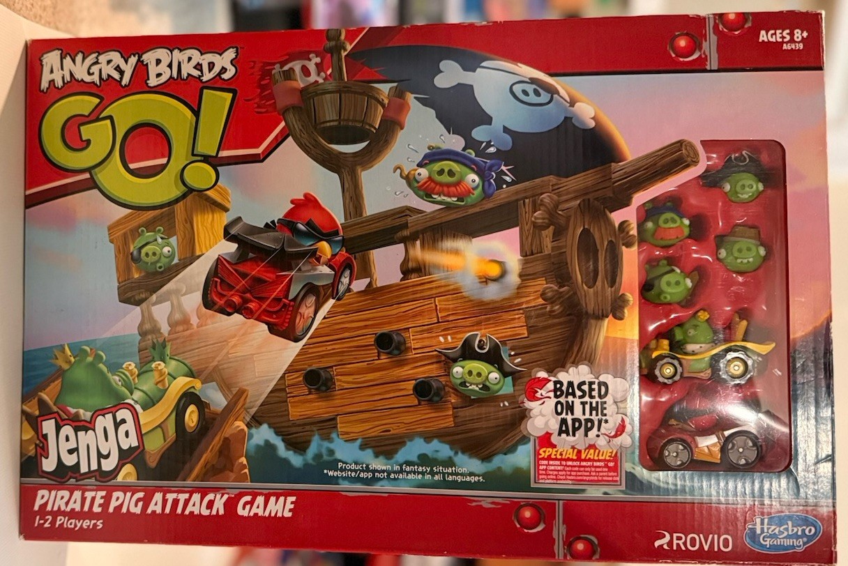Angry Birds Go Jenga Pirate Pig Attack Game INCOMPLETE Hasbro Gaming 2013 Rovio