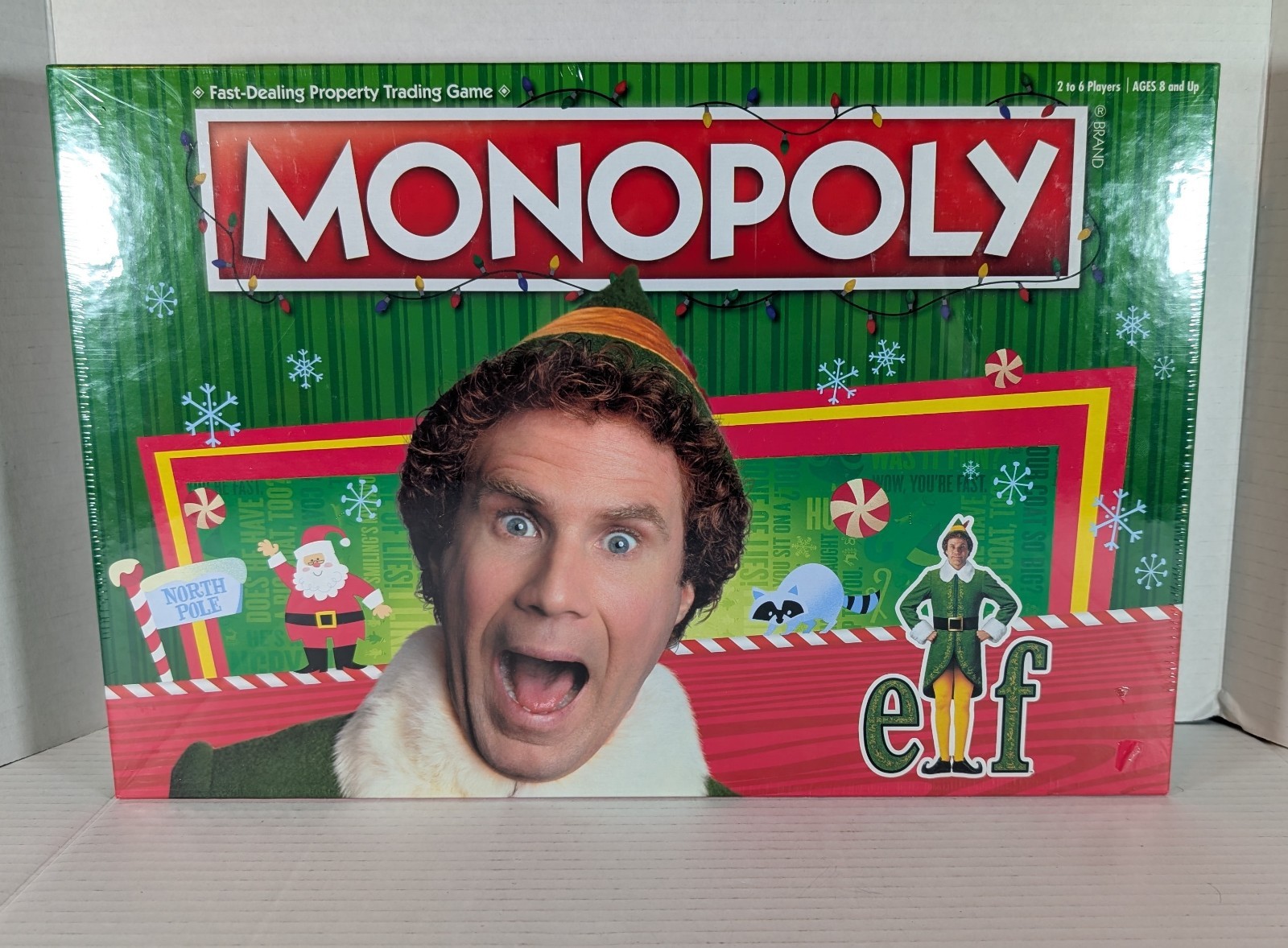 ELF MONOPOLY Game Age 8+ 2-6 Players 60+ Minutes (NEW SEALED)