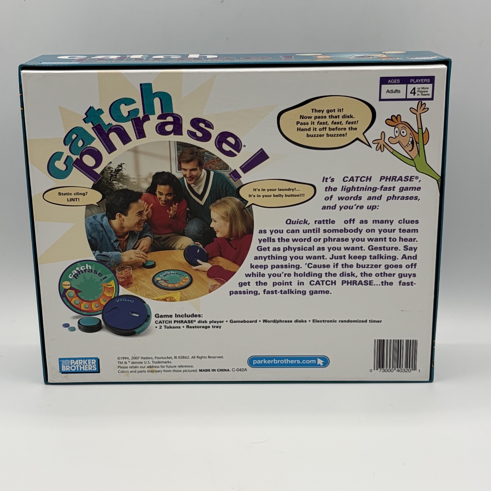 VINTAGE Catch Phrase Game COMPLETE WORKS Parker Brothers 1994 90s Words