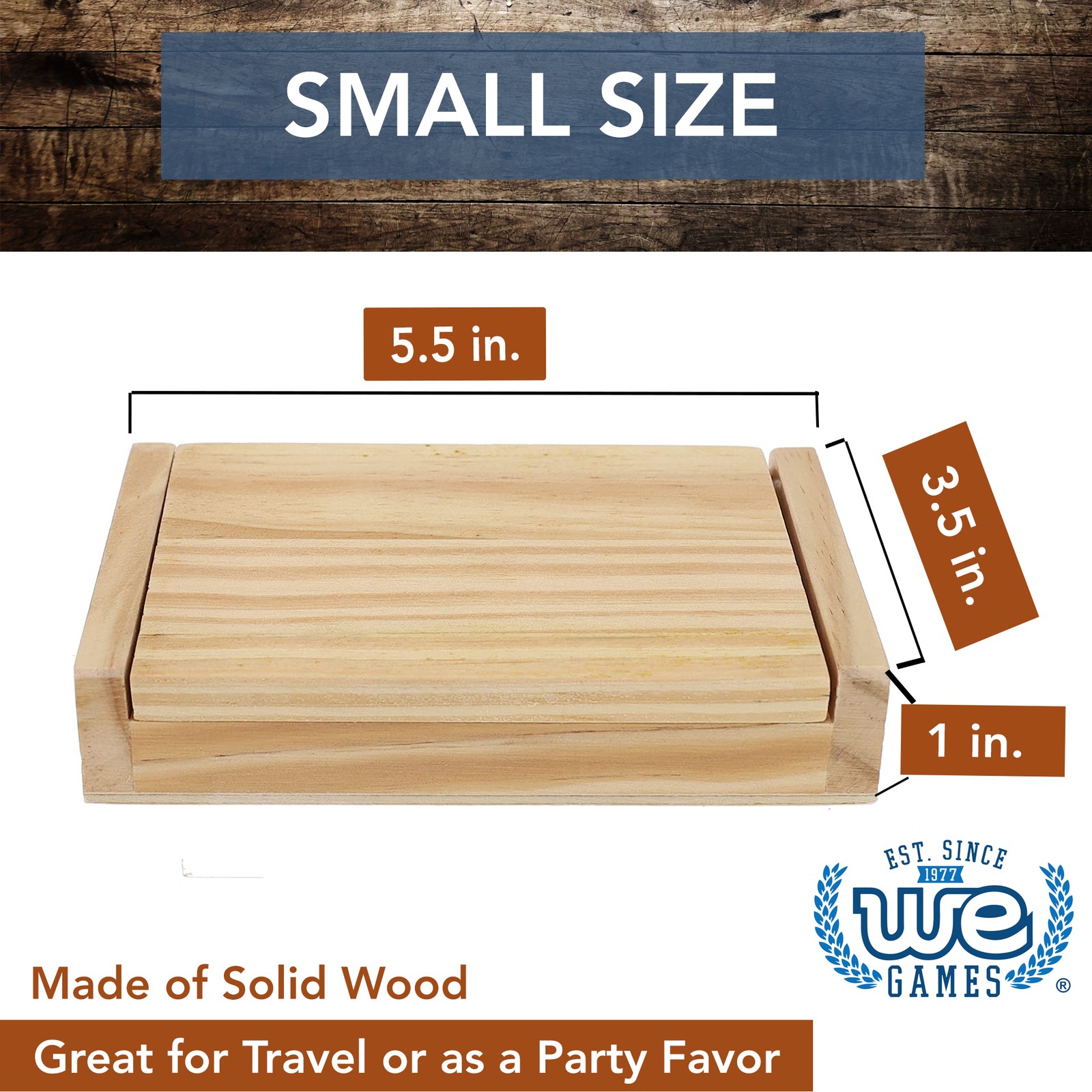 WE Games Mini Shut the Box Game, 9 Number Flip Tiles 5.5 in.