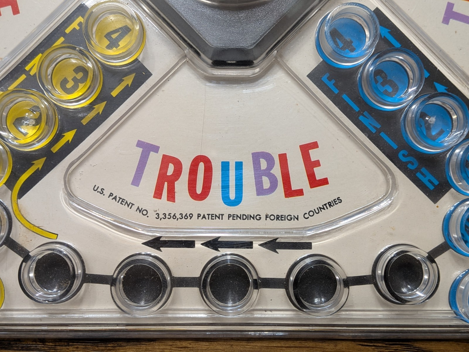Vtg 1965 POP-O-MATIC Trouble Board Game (Board Only) Kohner Bros. *READ
