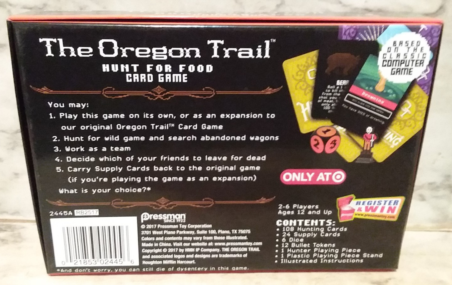 2 THE OREGON TRAIL Card Video Theme Games – Base Game & Hunt for Food – Complete