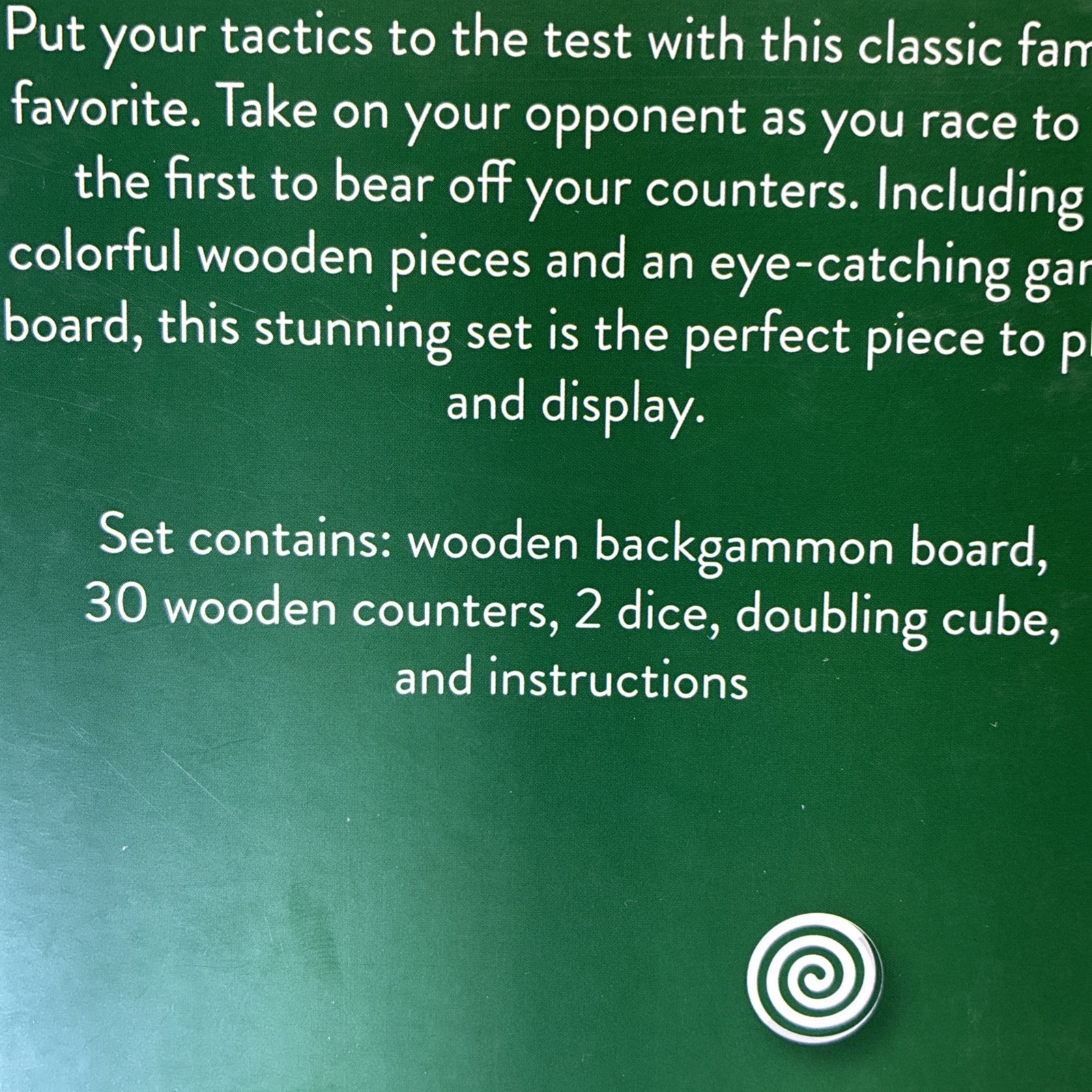 The Games Club Backgammon Wooden Game Set New in Box Professor Puzzle 8 + years