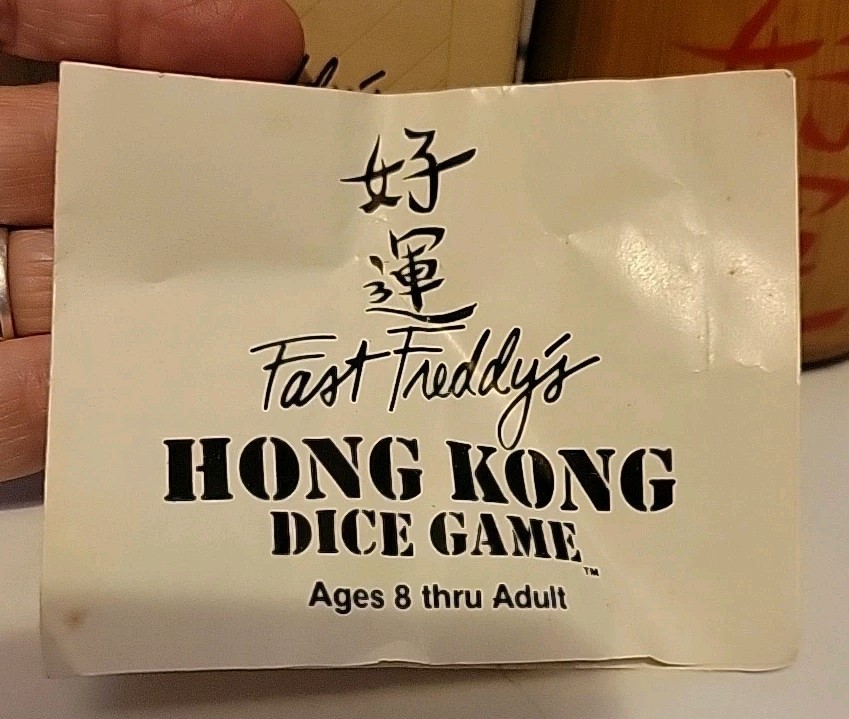 VTG Fast Freddys Hong Kong Dice Game Shaker Cup Jax LTD 1983 Family Game
