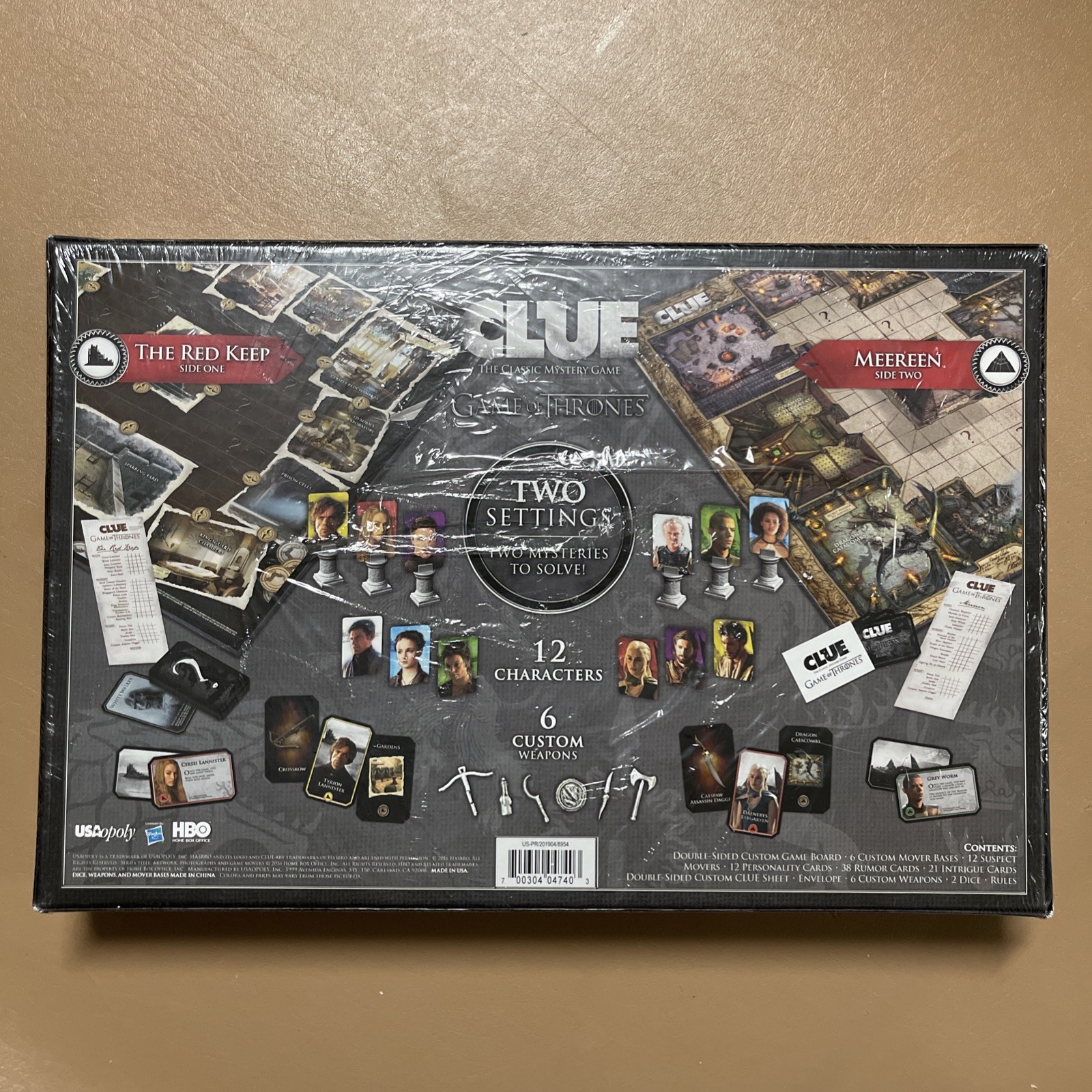 Clue Mystery Game: Game of Thrones Edition (2016) USAopoly 2 Settings Brand New